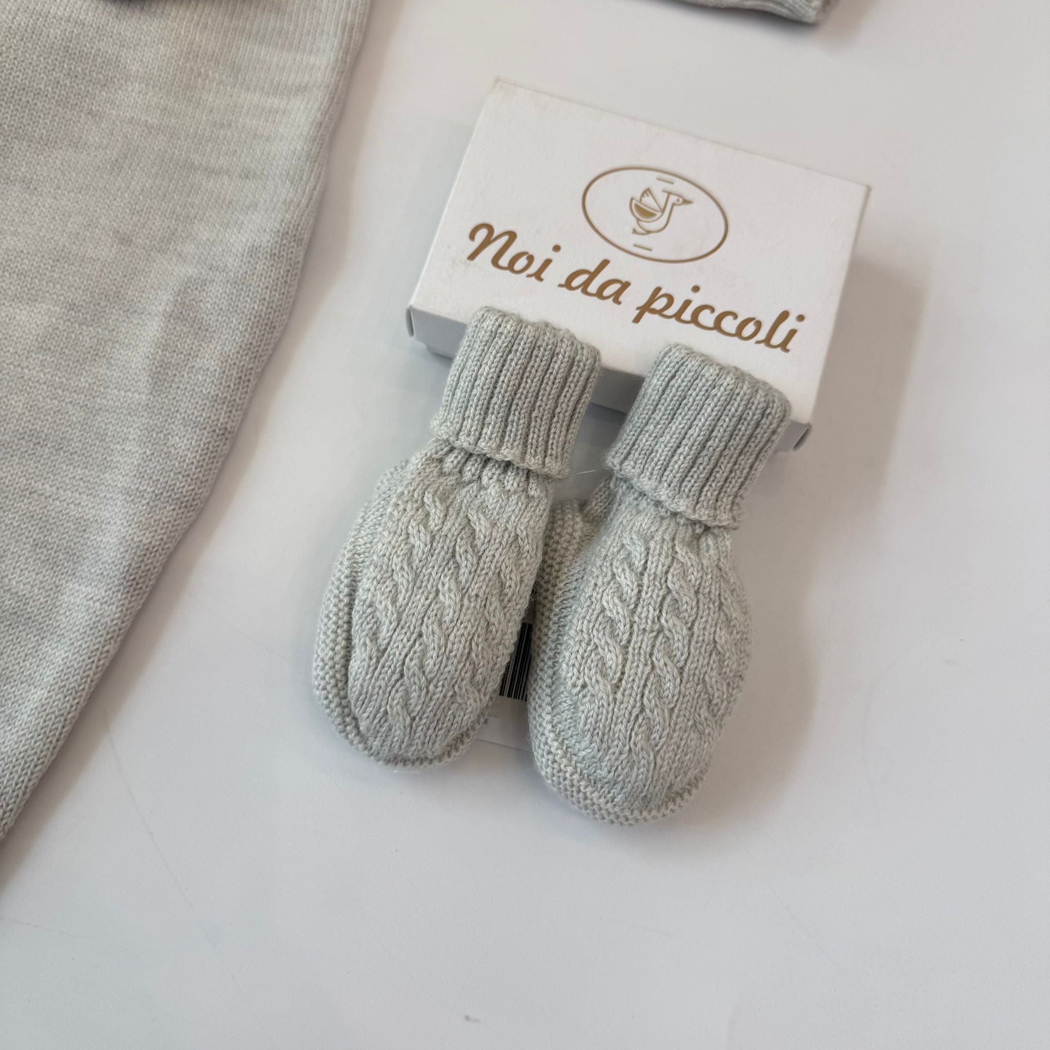 TUTINA CON BABBUCCE 100% PURA LANA MERINO EXTRAFINE GRIGIO