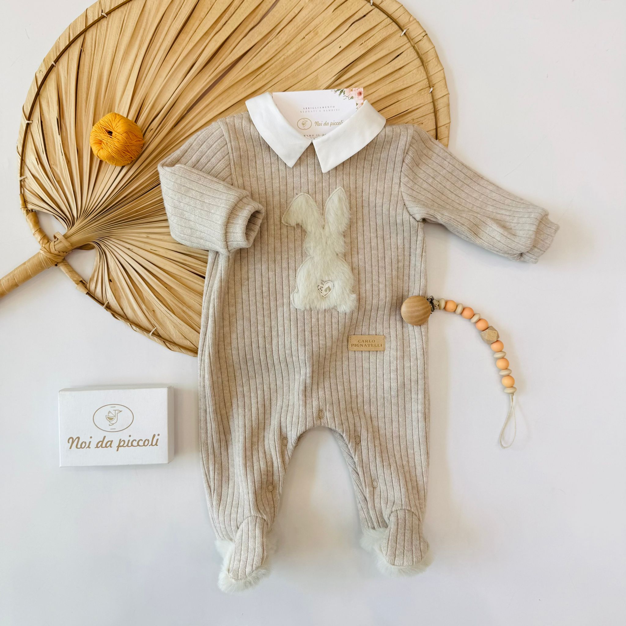 TUTINA IN MAGLINA CALDA A COSTE BEIGE BUNNY