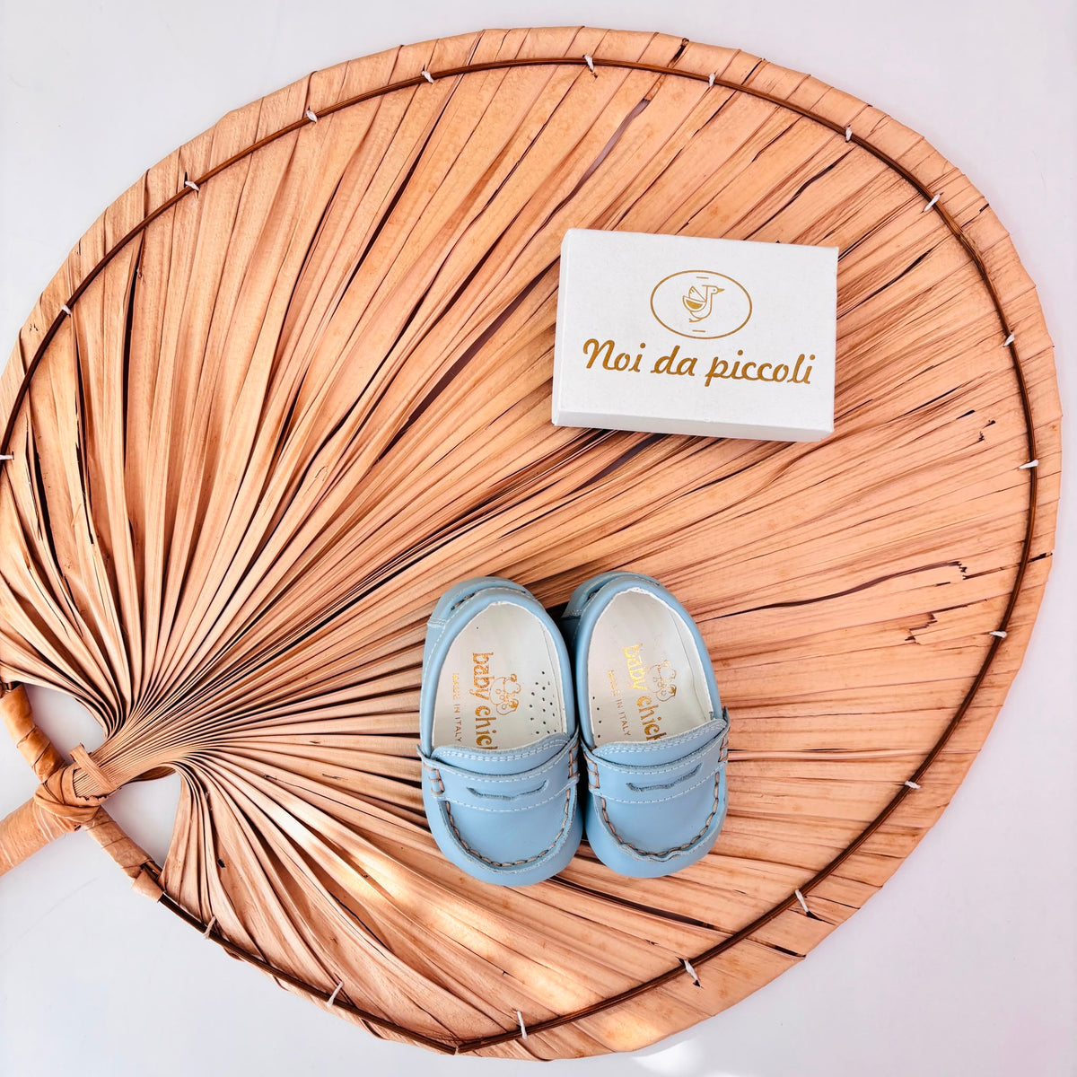 Mocassino Pelle Cielo Baby Chick