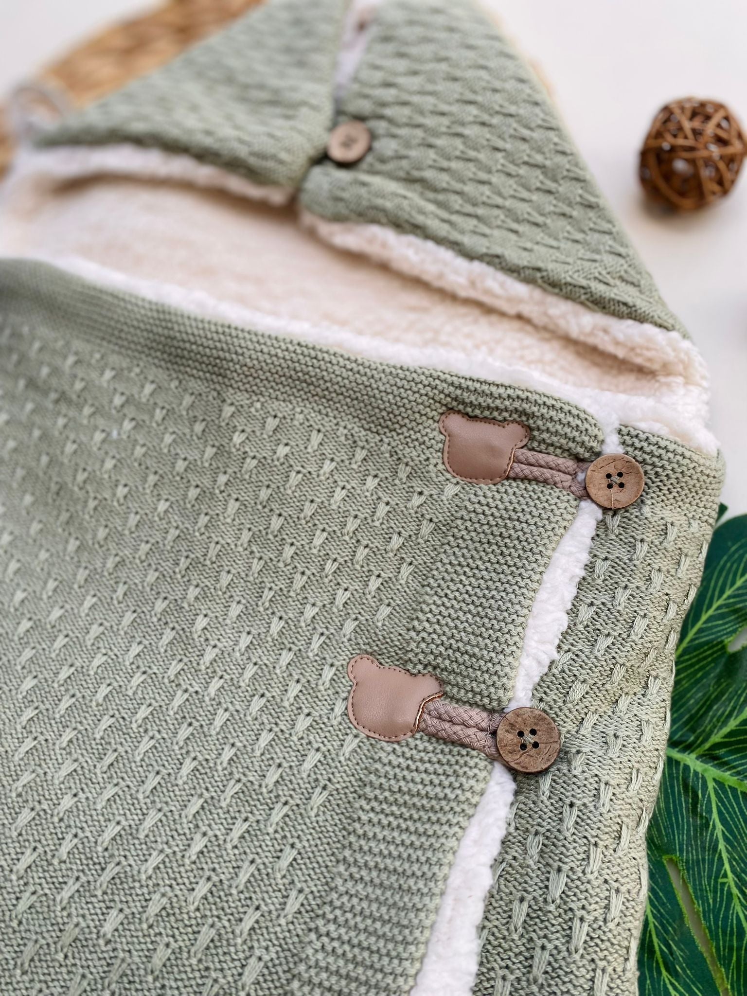 SACCO NANNA CON BOTTONCINI CINIGLIA SALVIA - Noi da piccoli