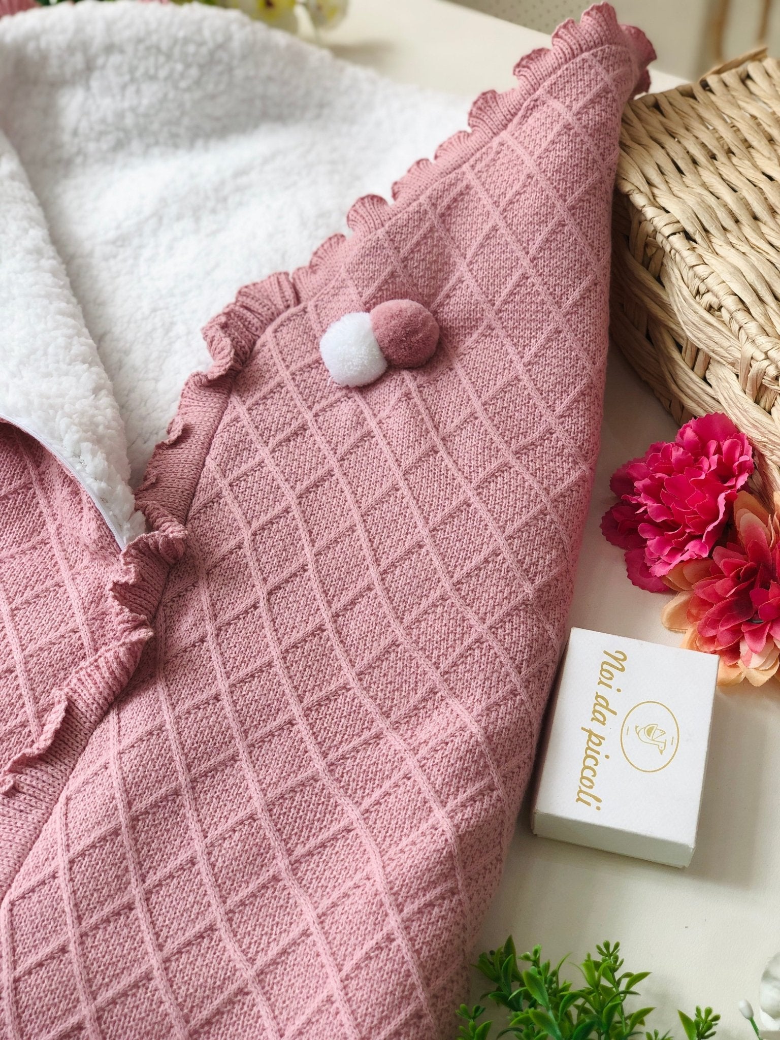 SACCO NANNA FILATO CALDO ROSA ROMBI - Noi da piccoli