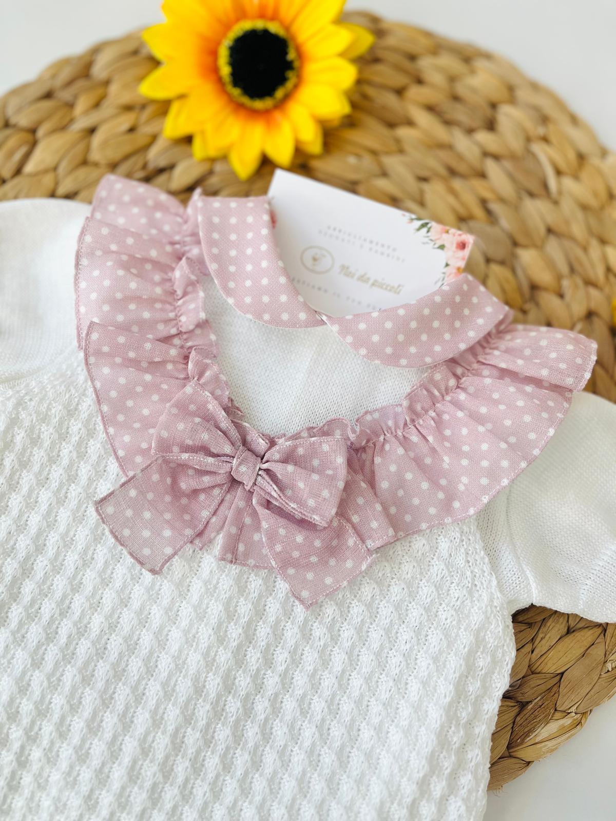 SALOPETTE CON BABBUCCE 100 % COTONE Bianco - Noi da piccoli