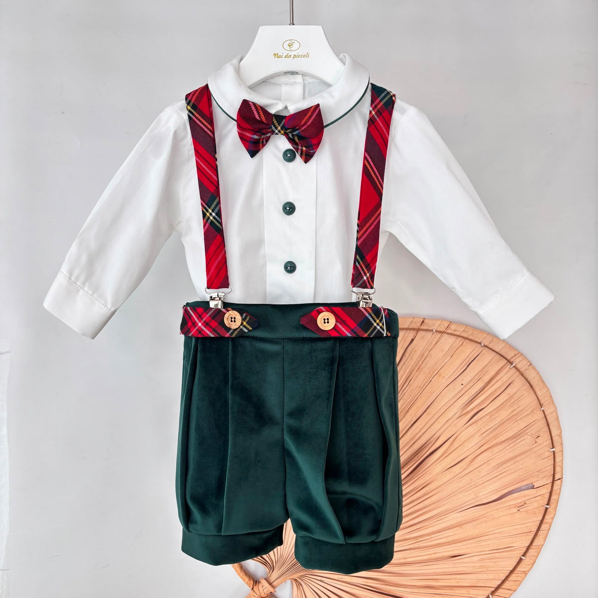 SALOPETTE con dettagli tartan VERDE