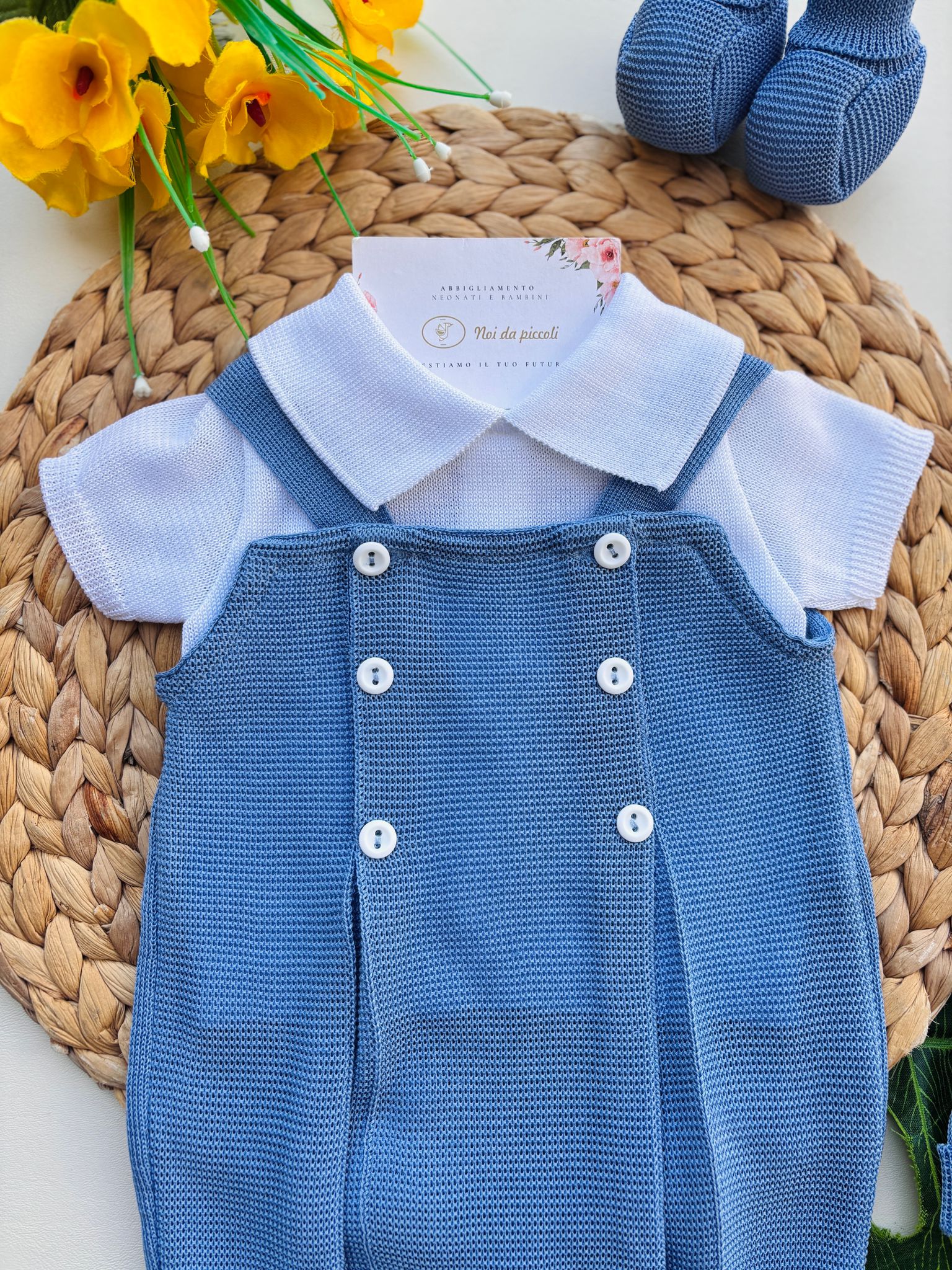 SALOPETTE CON PARURE 100% FILO DI COTONE AVION - Noi da piccoli