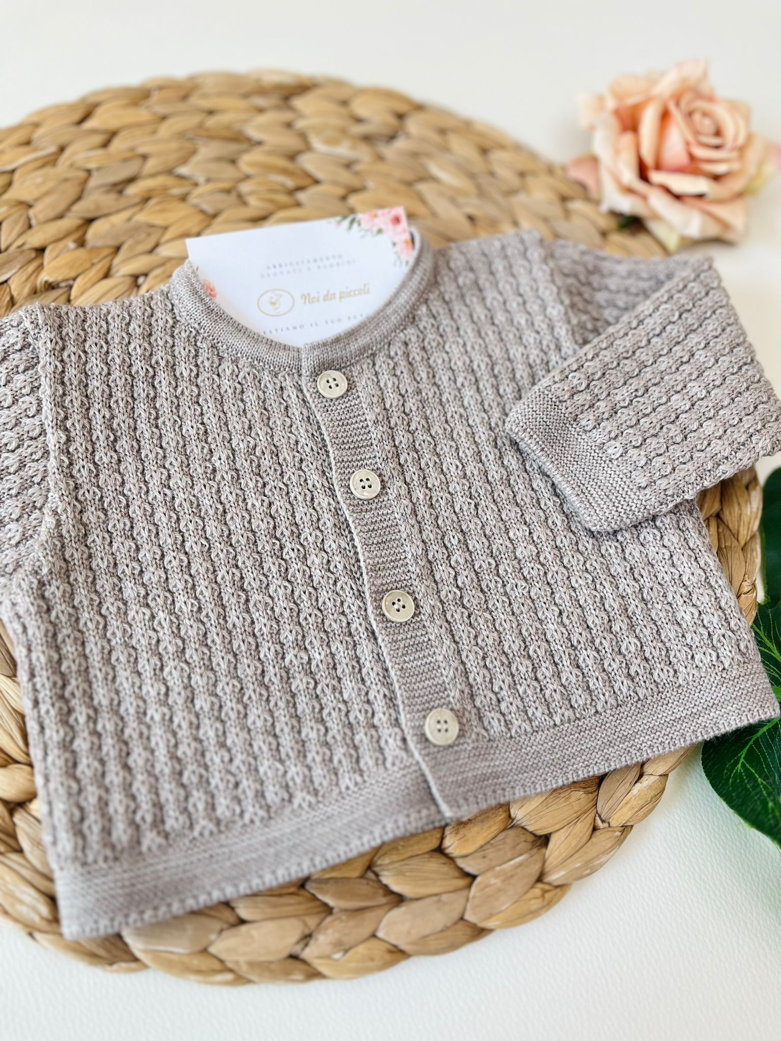 SALOPETTE CON PARURE 100% LANA TORTORA VERDE OLIVA - Noi da piccoli