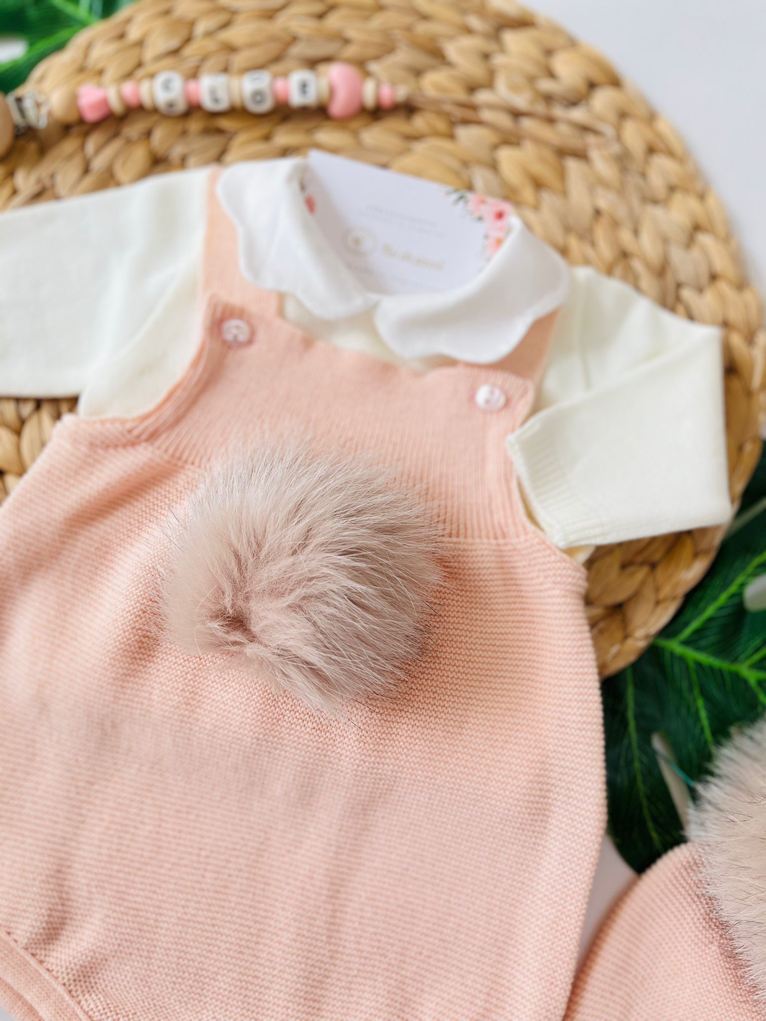 SALOPETTE CON PARURE FILATO CALDO CIPRA PEACH - Noi da piccoli