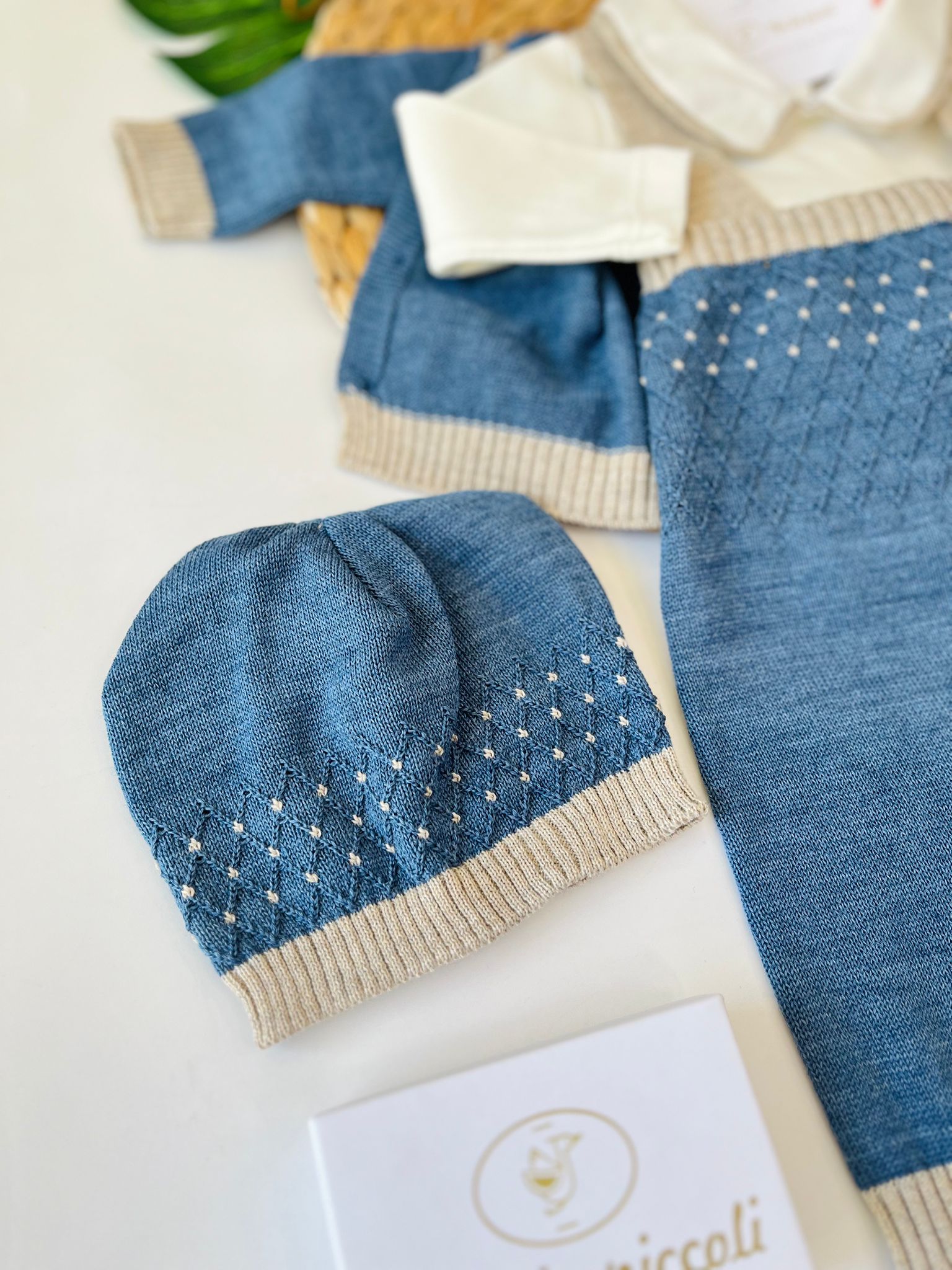 SALOPETTE CON PAURURE FILATO CALDO JEANS TORTORA - Noi da piccoli