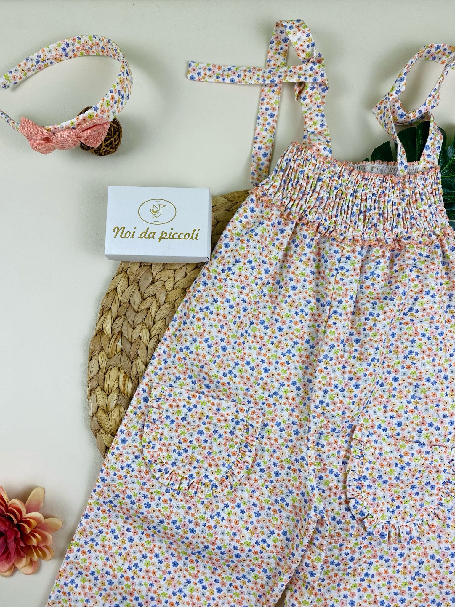 SALOPETTE Cotone Bianco - Noi da piccoli