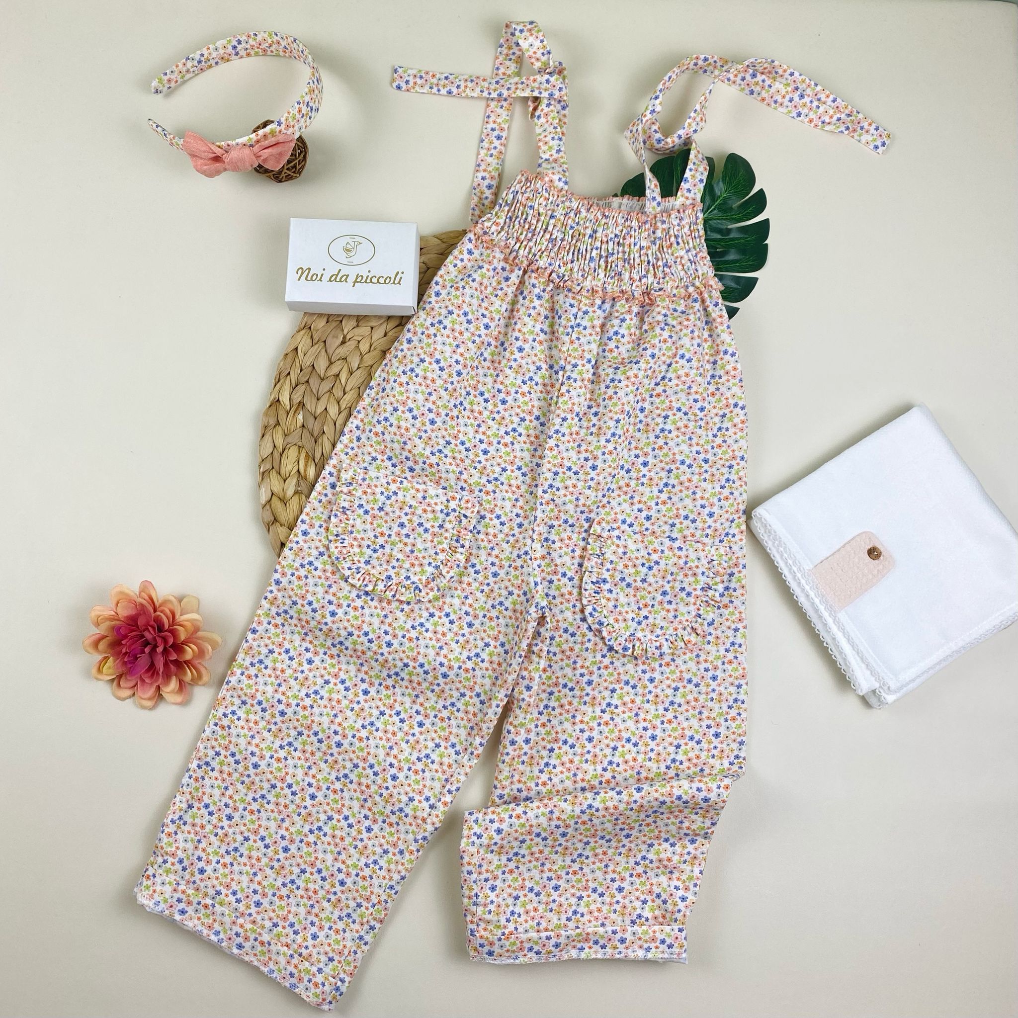 SALOPETTE Cotone Bianco - Noi da piccoli