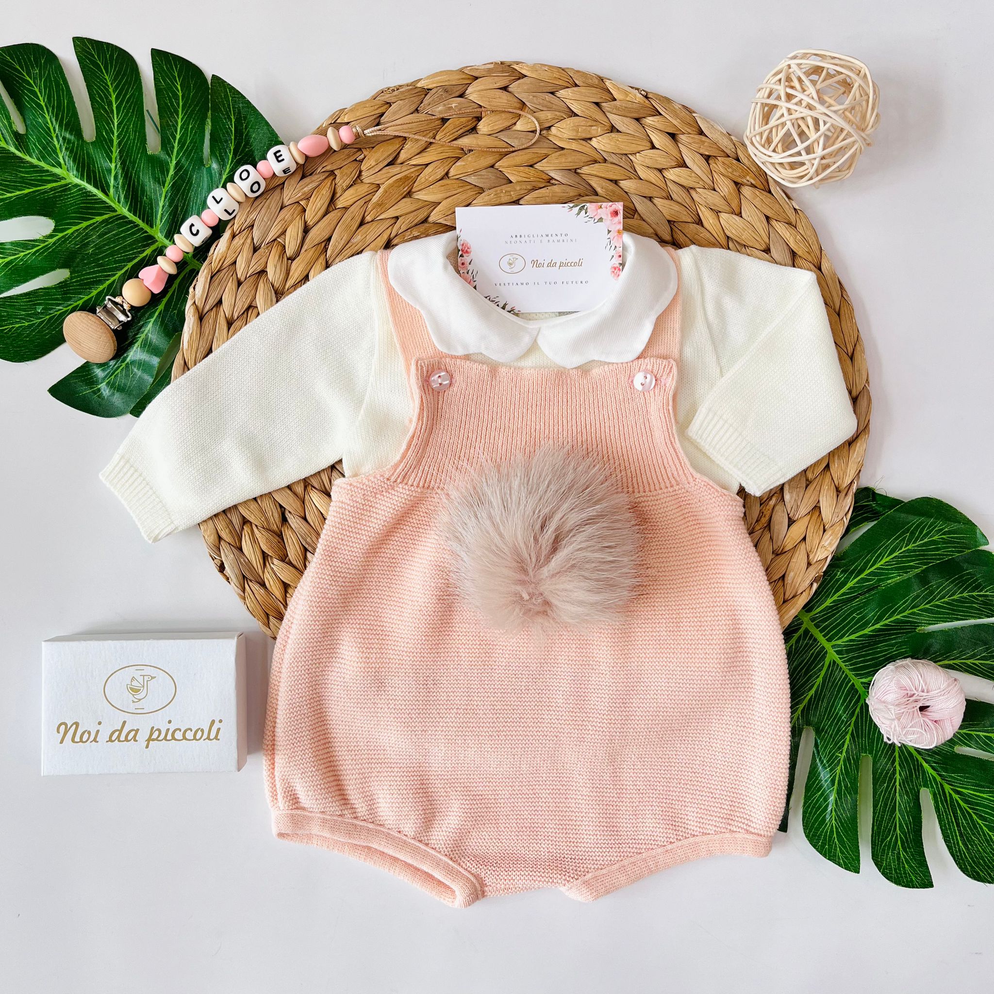 SALOPETTE FILATO CALDO CIPRA PEACH - Noi da piccoli