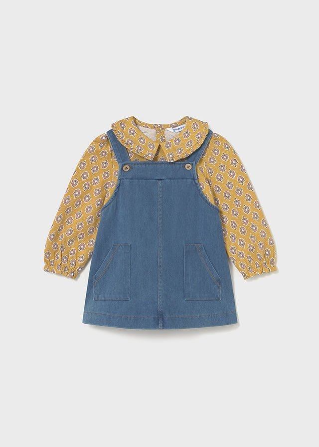 SALOPETTE GONNA CON MAGLIETTINA JEANS - Noi da piccoli