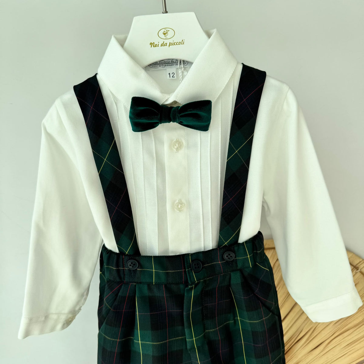 SALOPETTE TARTAN VERDE - Noi da piccoli