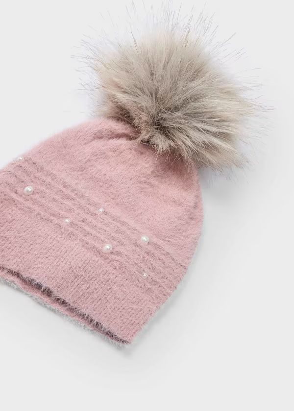 SCALDACOLLO CON CAPPELLINO NUDE E PERLINA - Noi da piccoli