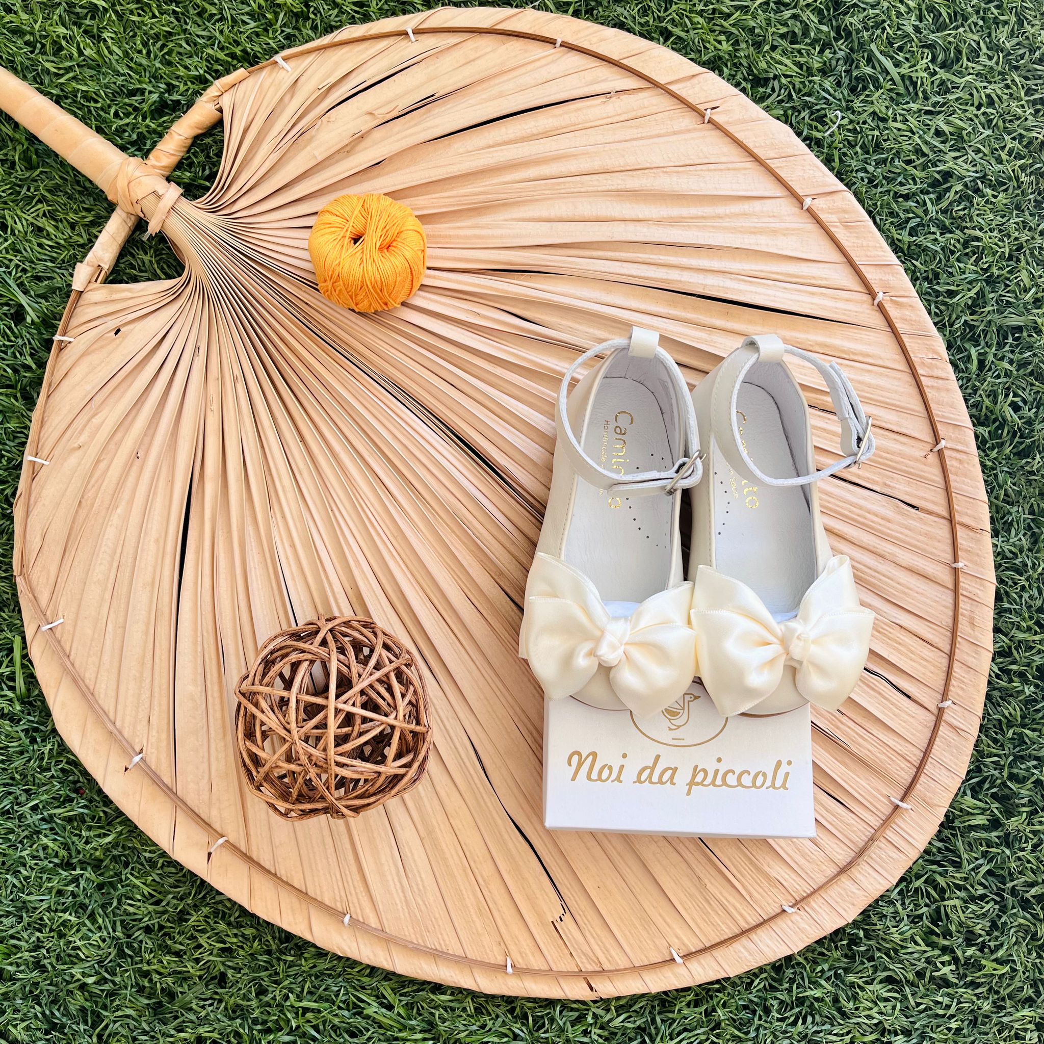 SCARPA BAMBOLINA NAPA PORCELANA Avorio - Noi da piccoli