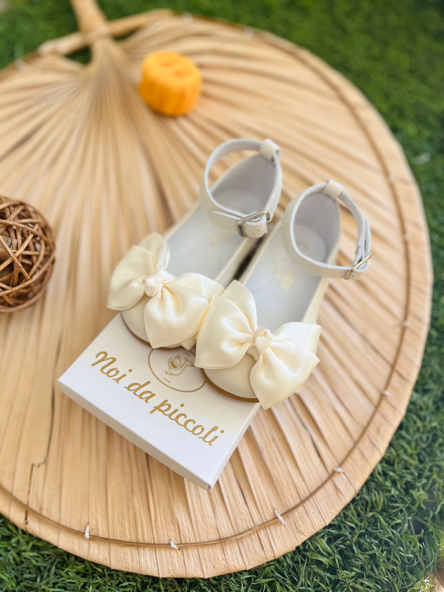 SCARPA BAMBOLINA NAPA PORCELANA Avorio - Noi da piccoli