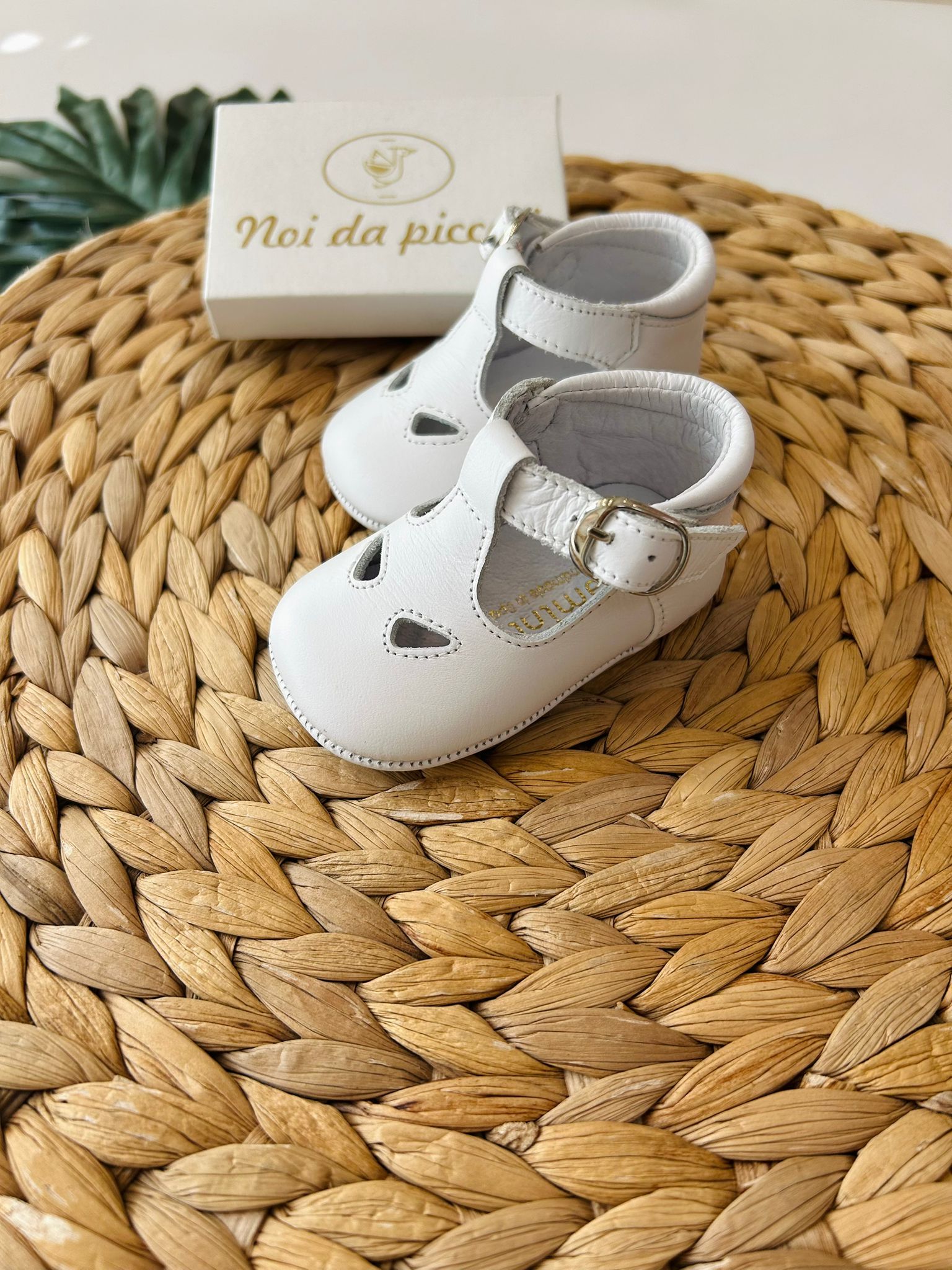 SCARPA CULLA OCCHIELLO IN PELLE BIANCO - Noi da piccoli