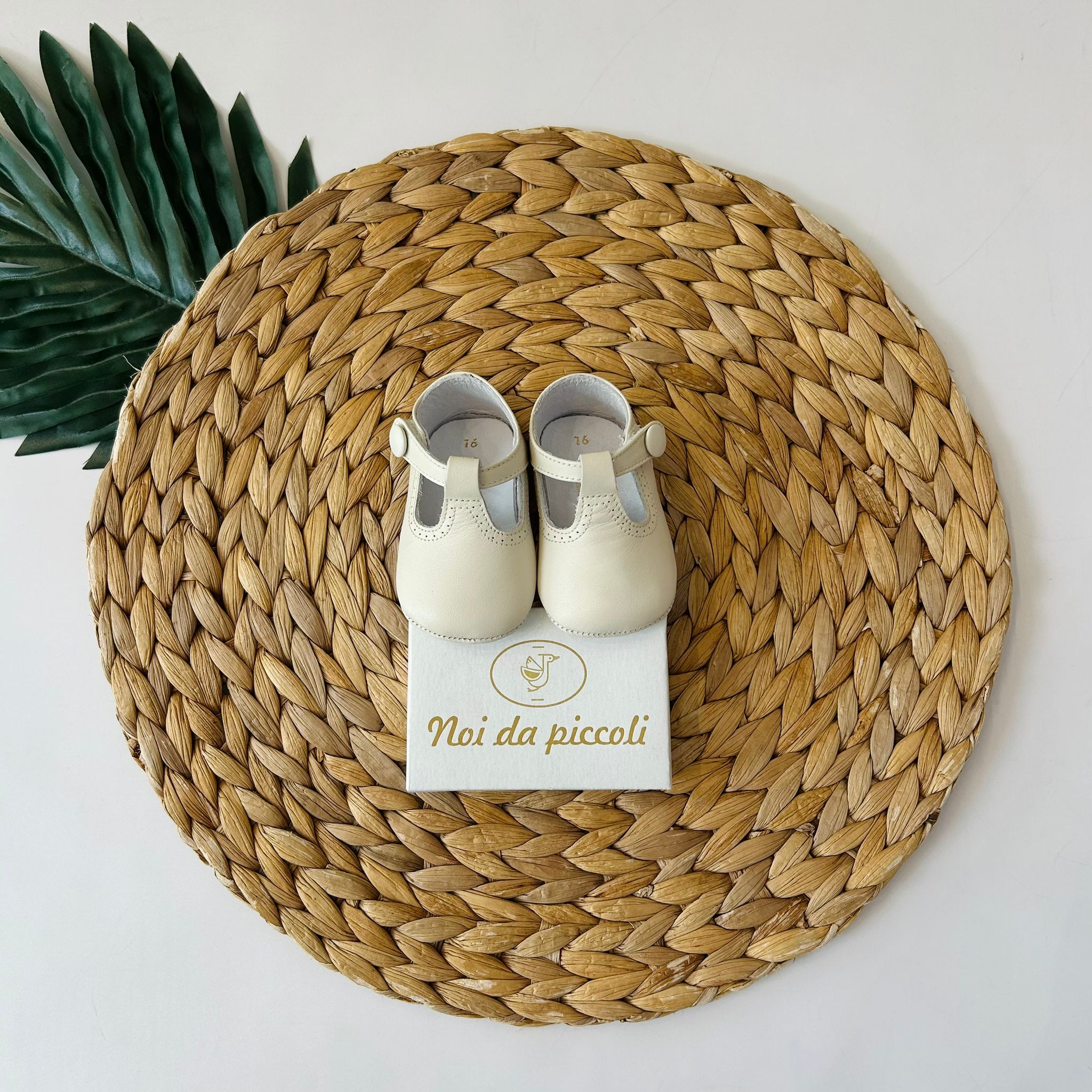 SCARPA CULLA T - STRAP IN PELLE AVORIO - Noi da piccoli