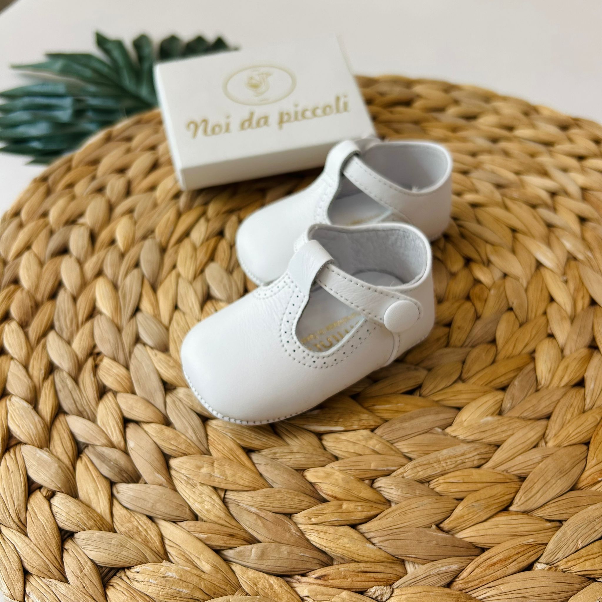 SCARPA CULLA T - STRAP IN PELLE BIANCO - Noi da piccoli