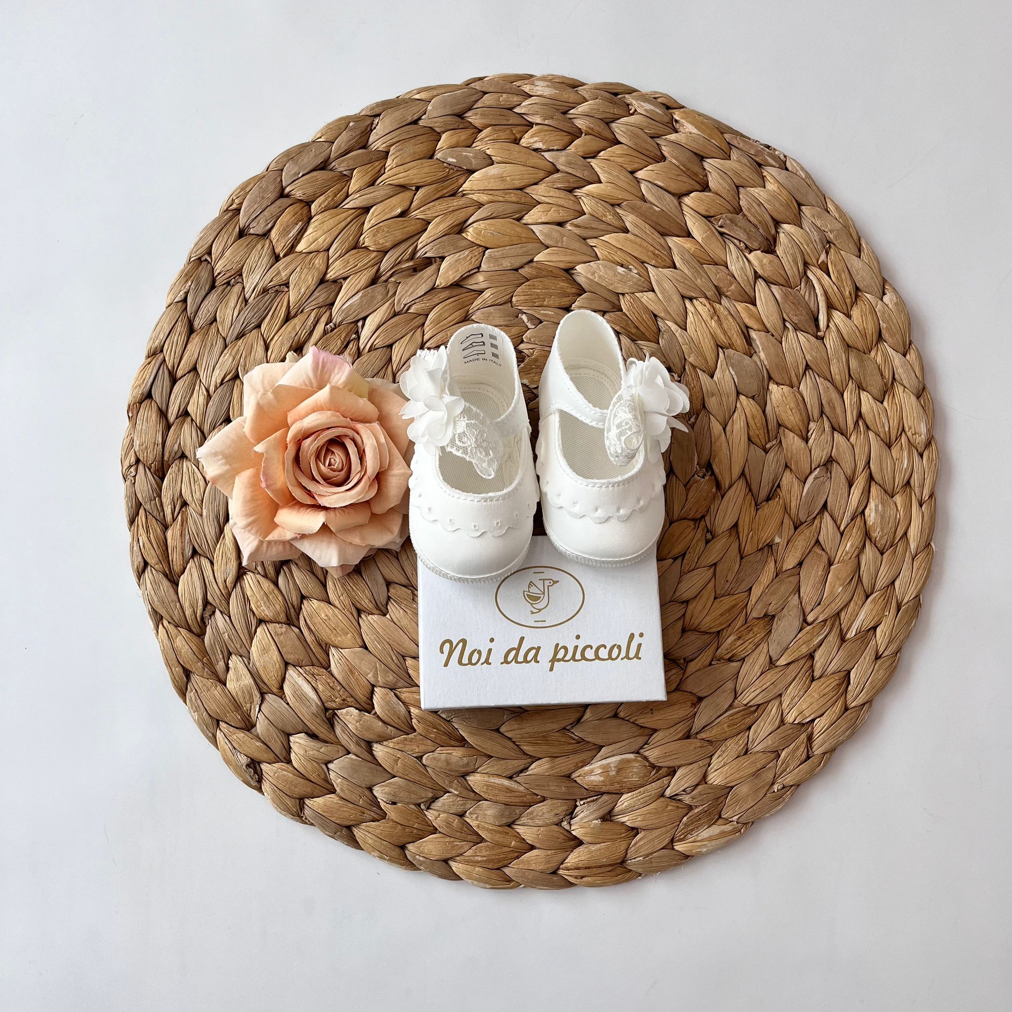 SCARPA CULLA TESSUTO BIANCO LUCY - Noi da piccoli