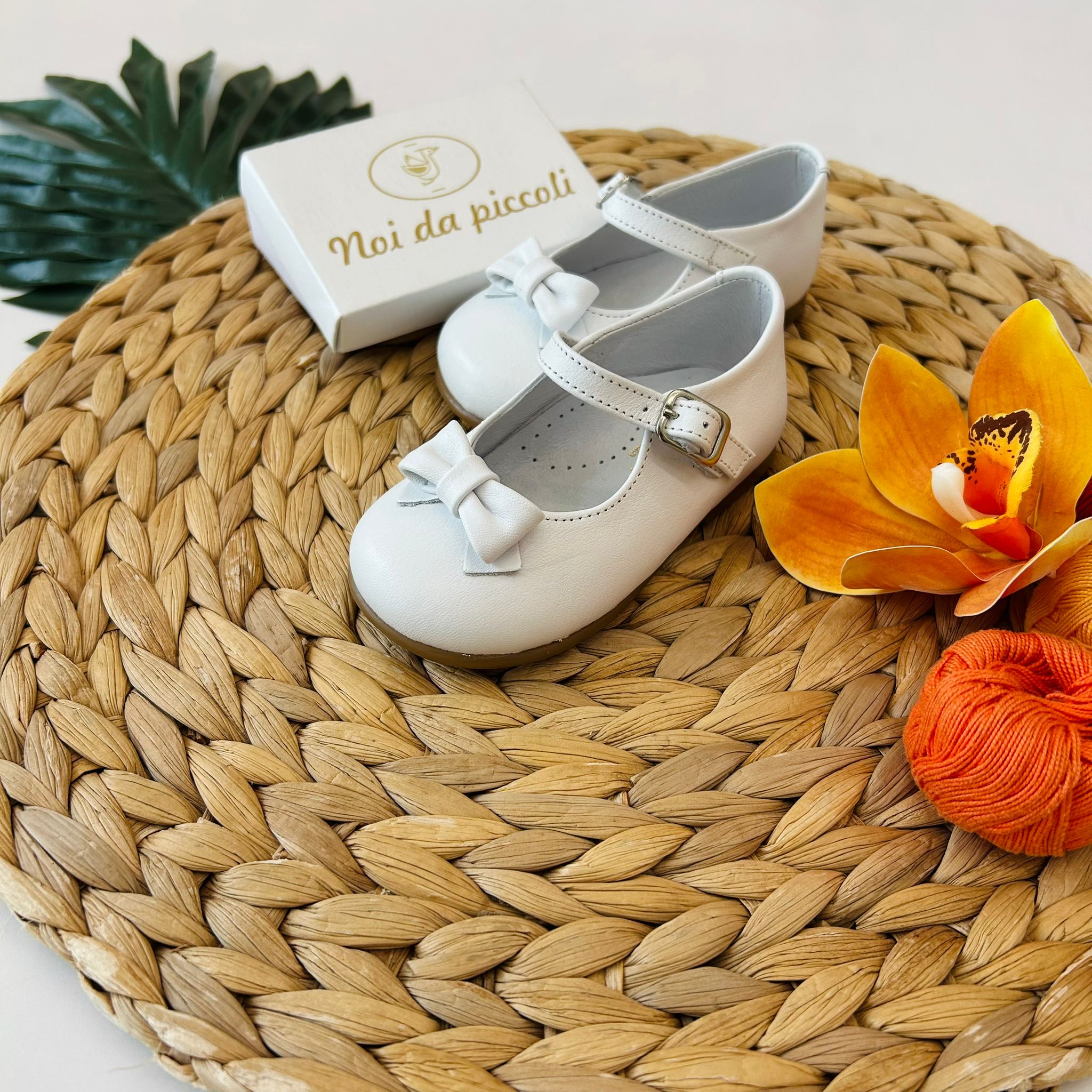 SCARPA PRIMO PASSO IN PELLE BIANCO - Noi da piccoli