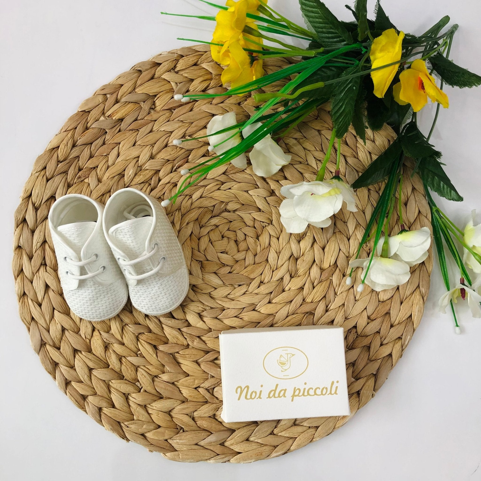 SCARPA TESSUTO ELEGANTE BIANCO - Noi da piccoli