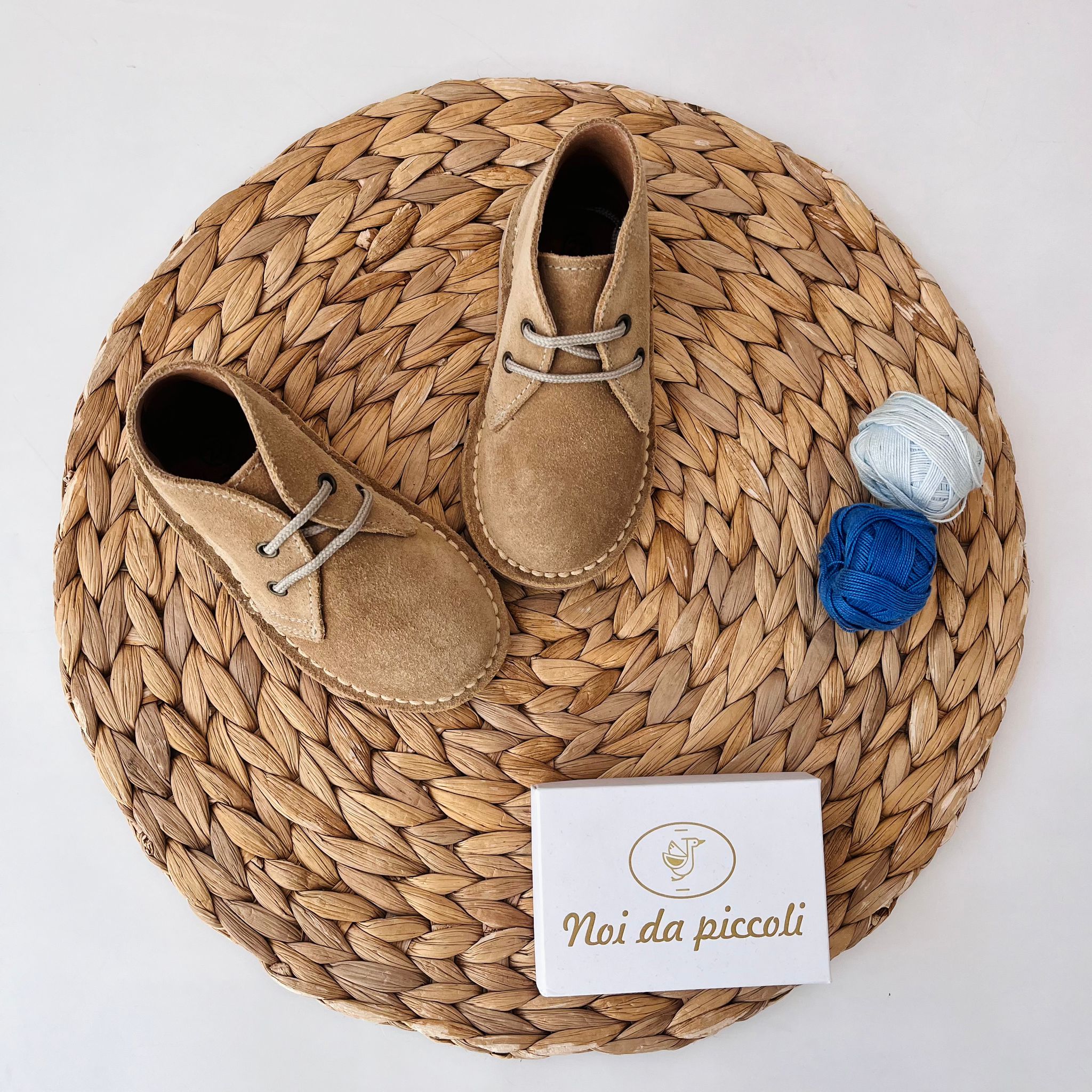 SCARPE PRIMO PASSO A STIVALETTO IN CAMOSCIO BEIGE - Noi da piccoli