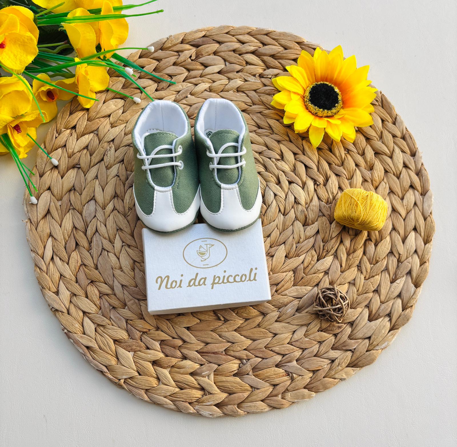 SCARPINE BIANCO VERDE - Noi da piccoli