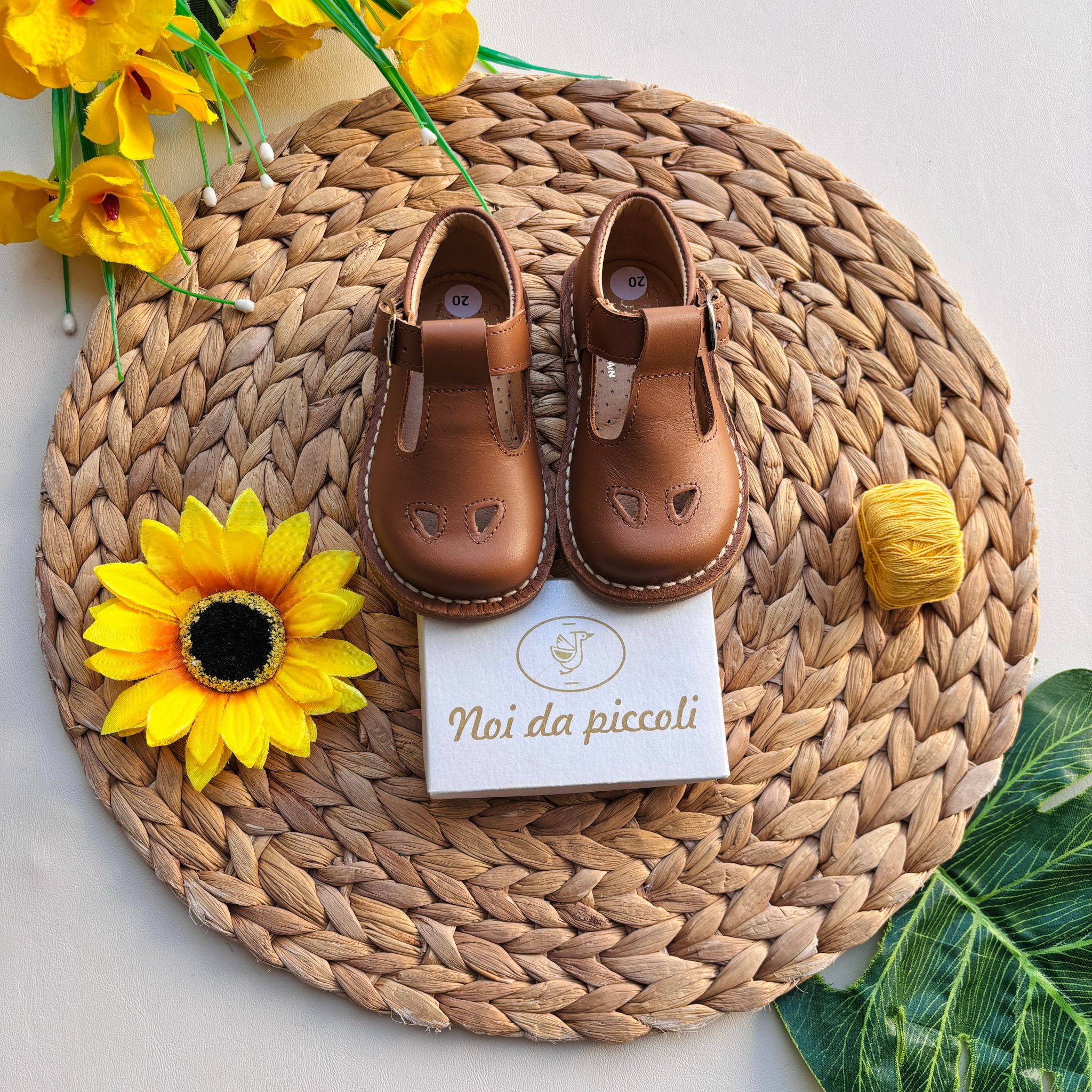 SCARPINE IN PELLE CAMMELLO - Noi da piccoli