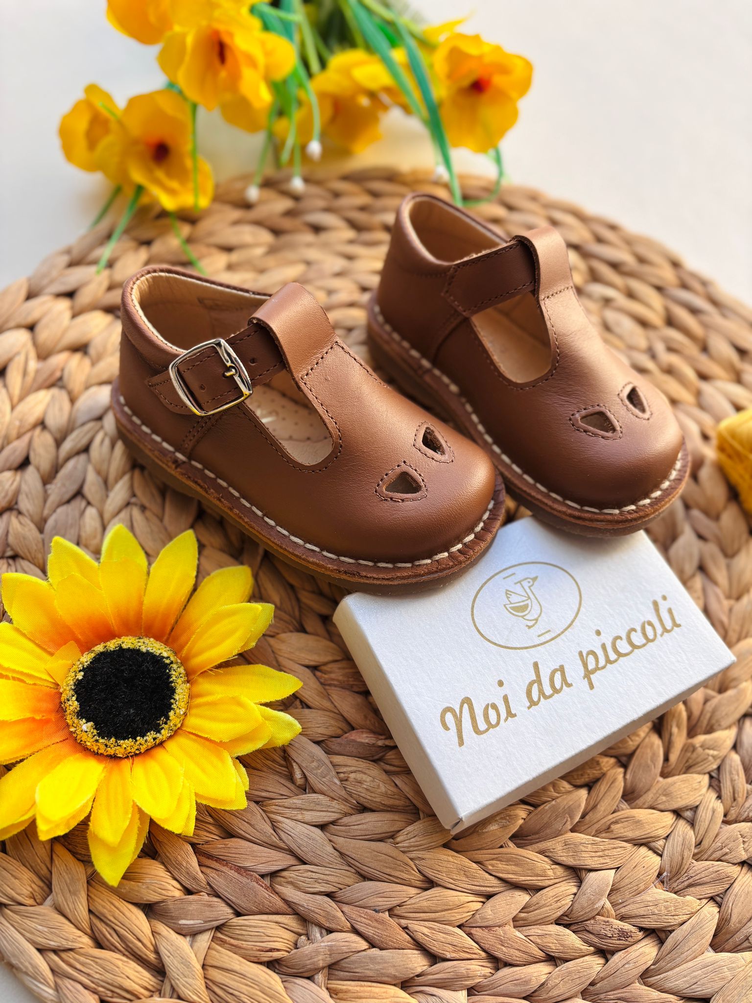 SCARPINE IN PELLE CAMMELLO - Noi da piccoli