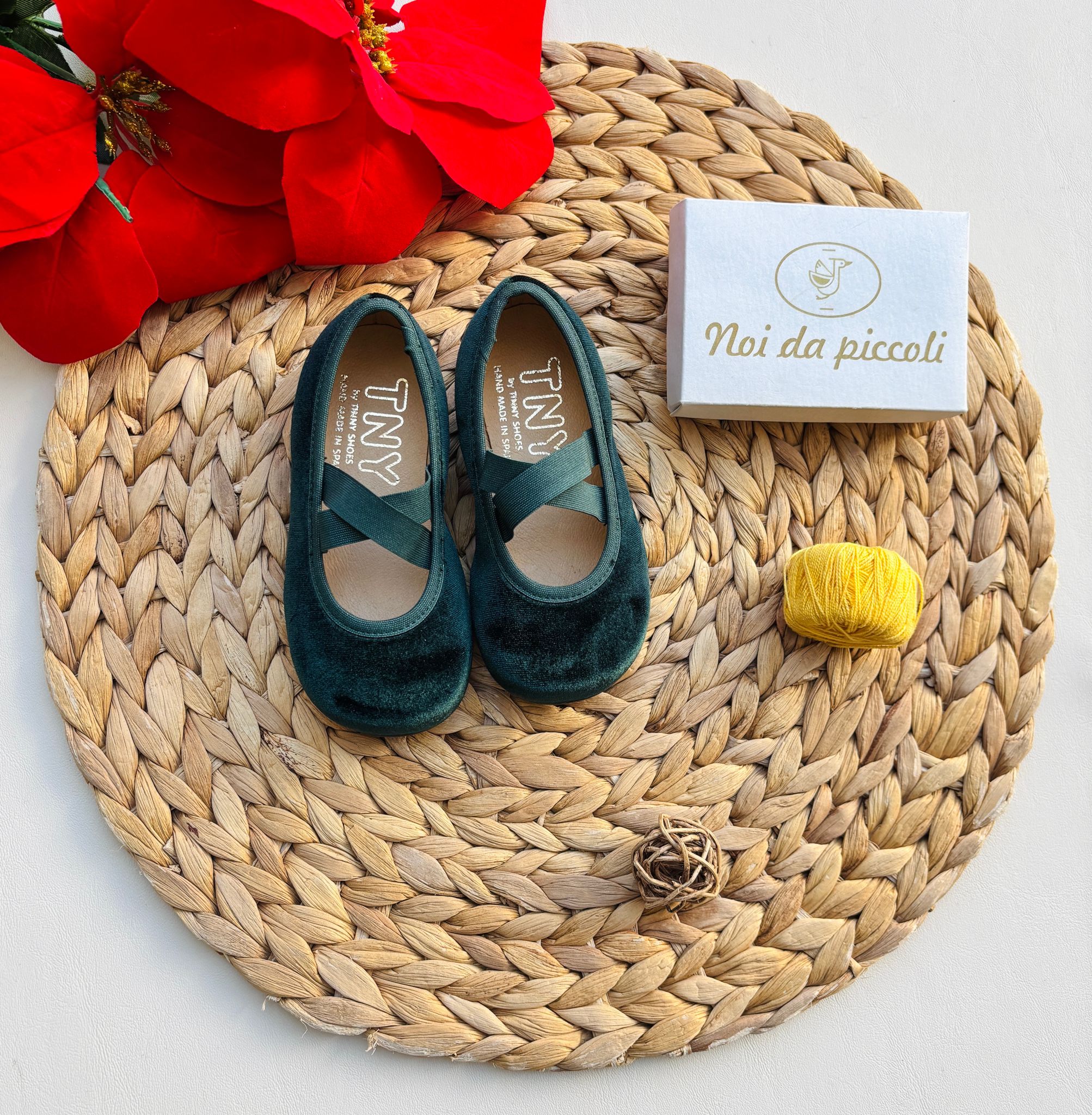 SCARPINE IN VELLUTO VERDE - Noi da piccoli