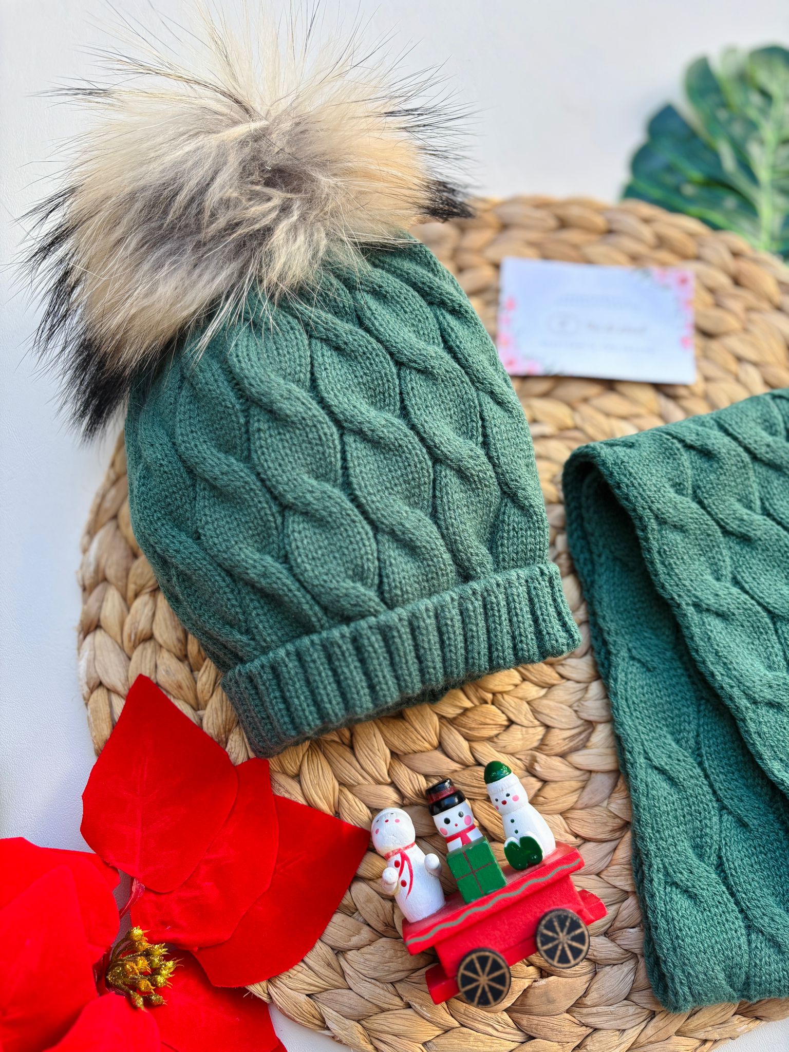 SCIARPA CON CAPPELLO AD INTRECCIO MUSGO - Noi da piccoli