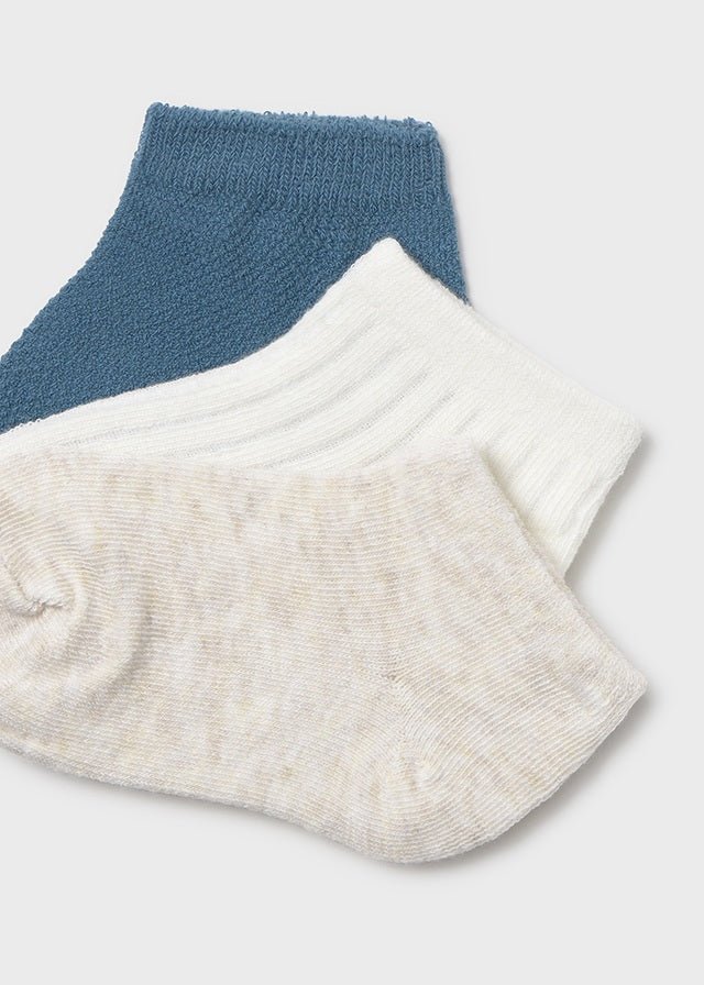SET 3 PAIA DI CALZINI BIANCO VERDE - Noi da piccoli