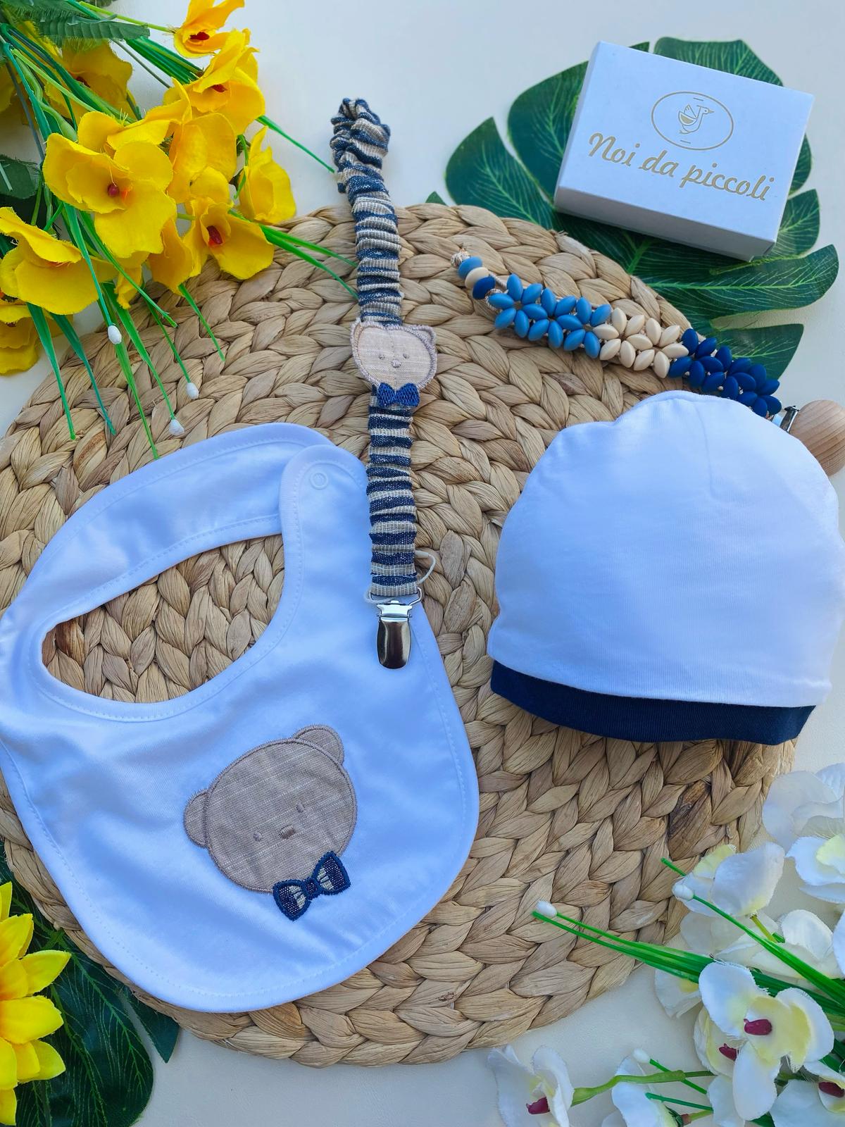 set 3 pz 100 % COTONE riga - Noi da piccoli