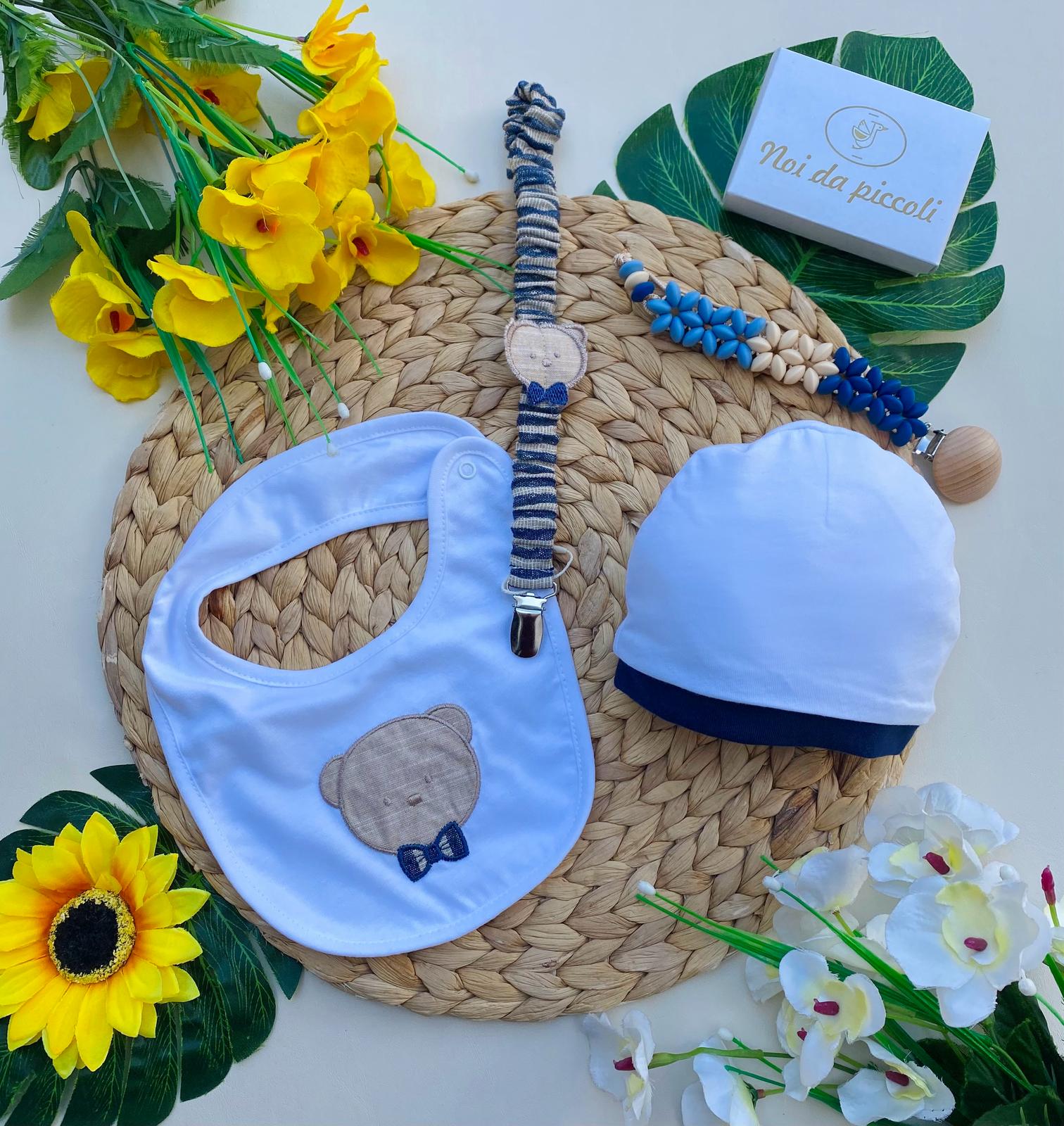 set 3 pz 100 % COTONE riga - Noi da piccoli