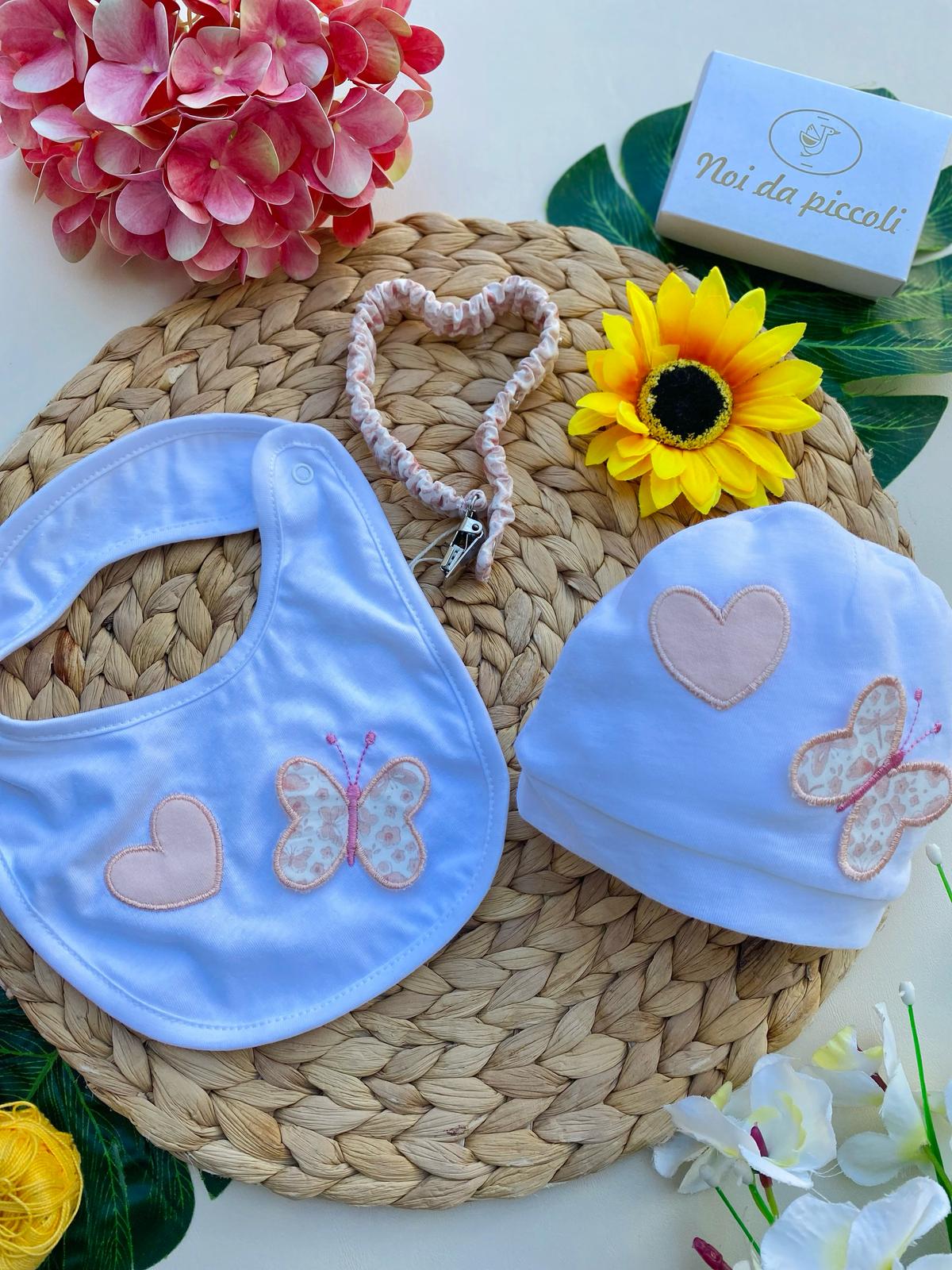 set 3 pz 100 % COTONE Rosa - Noi da piccoli