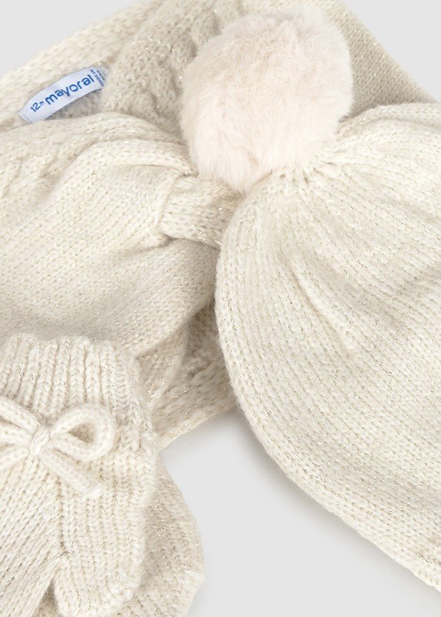 SET 3 PZ CON FIORELLINI E POMPON ARENA - Noi da piccoli