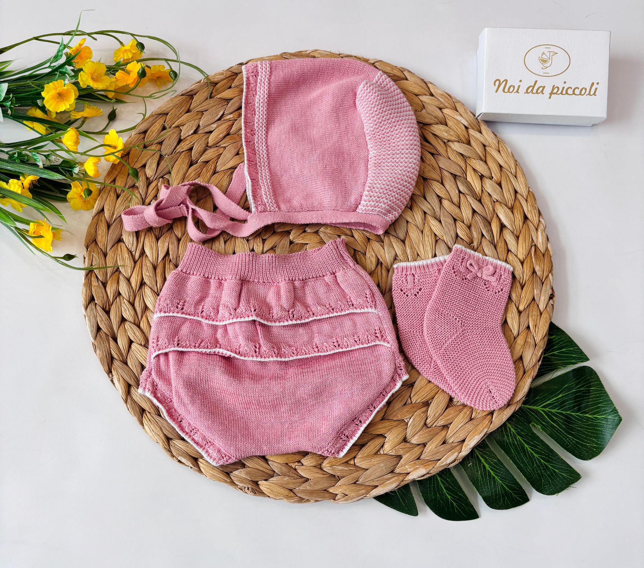 SET 3 PZ IN FILO ROSA - Noi da piccoli