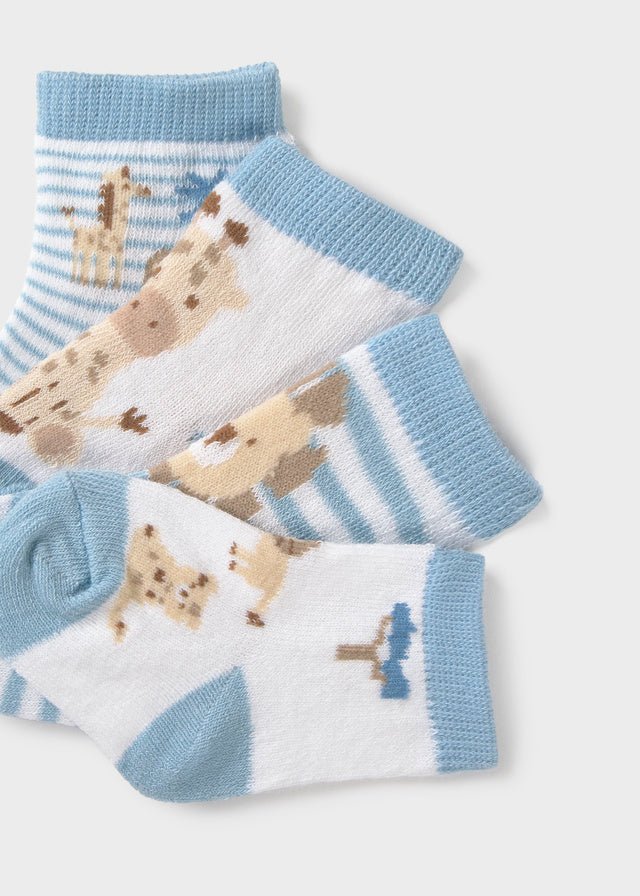 SET 4 PAIA DI CALZINI BIANCO CIELO - Noi da piccoli