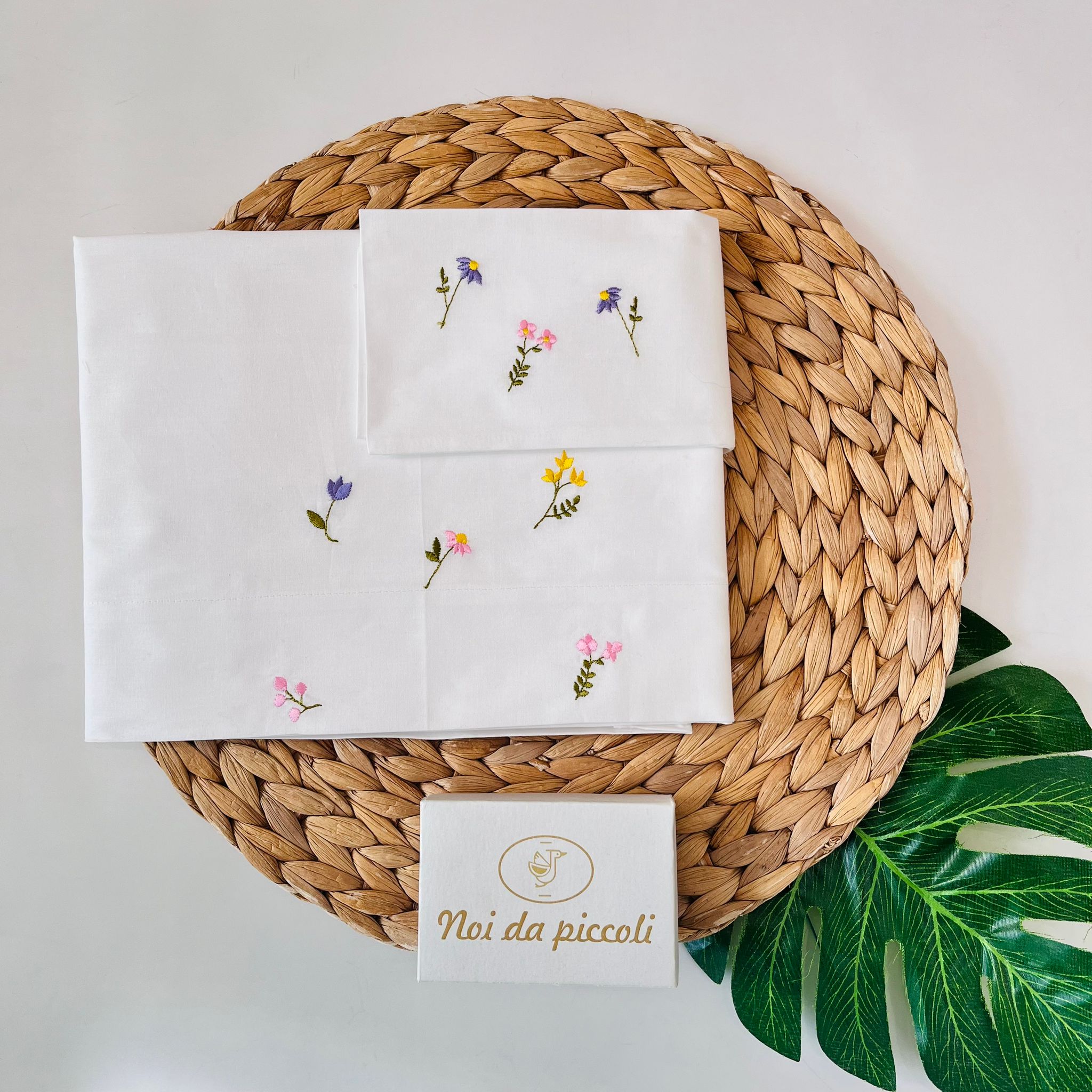 SET LENZUOLA 100 % COTONE BIANCO - Noi da piccoli