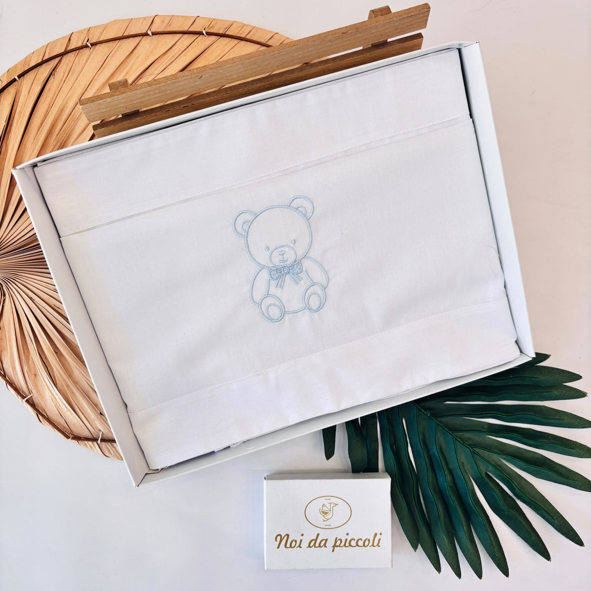 set lenzuola 100 % COTONE Bianco Cielo - Noi da piccoli