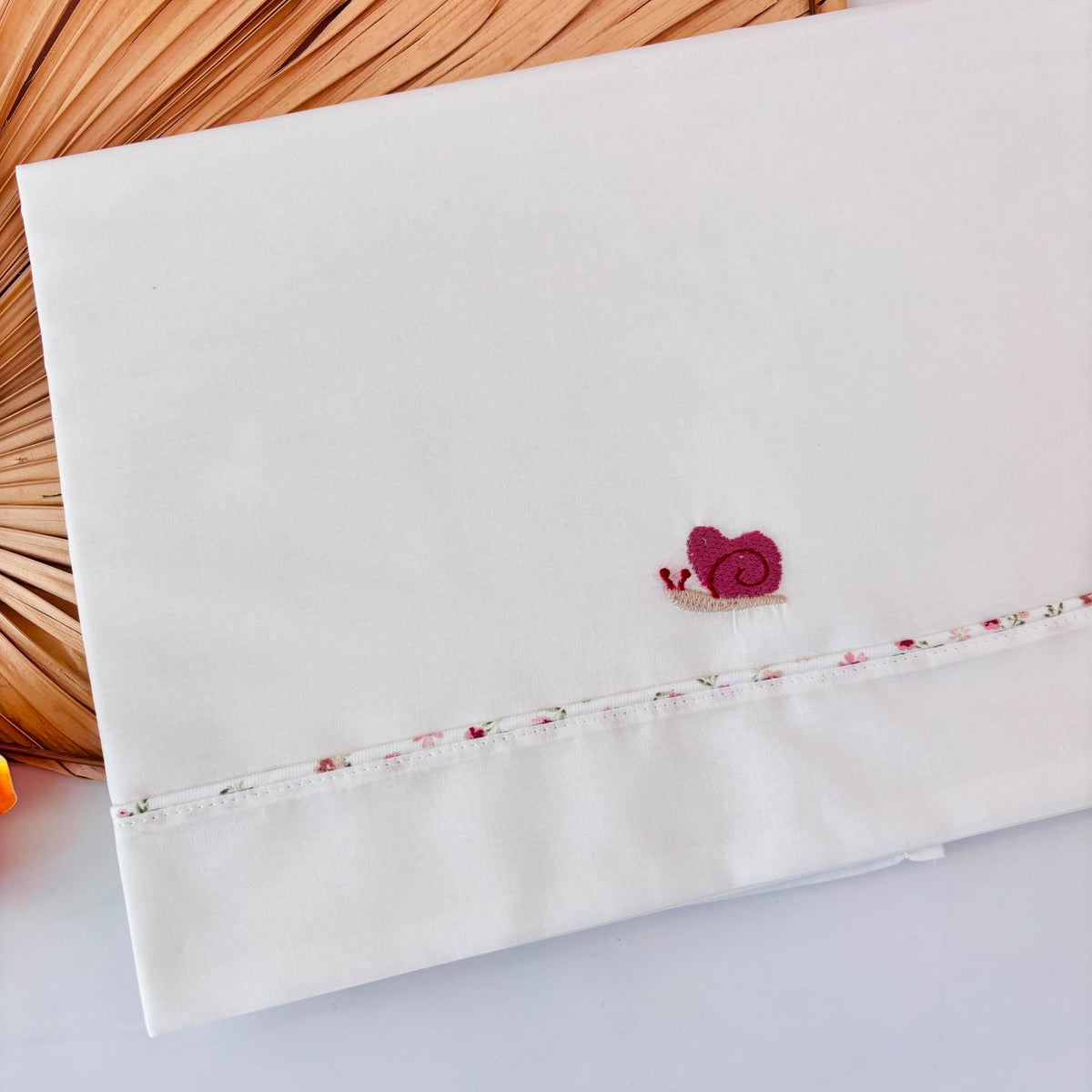 set lenzuola 100% COTONE con lumachina PANNA - Noi da piccoli