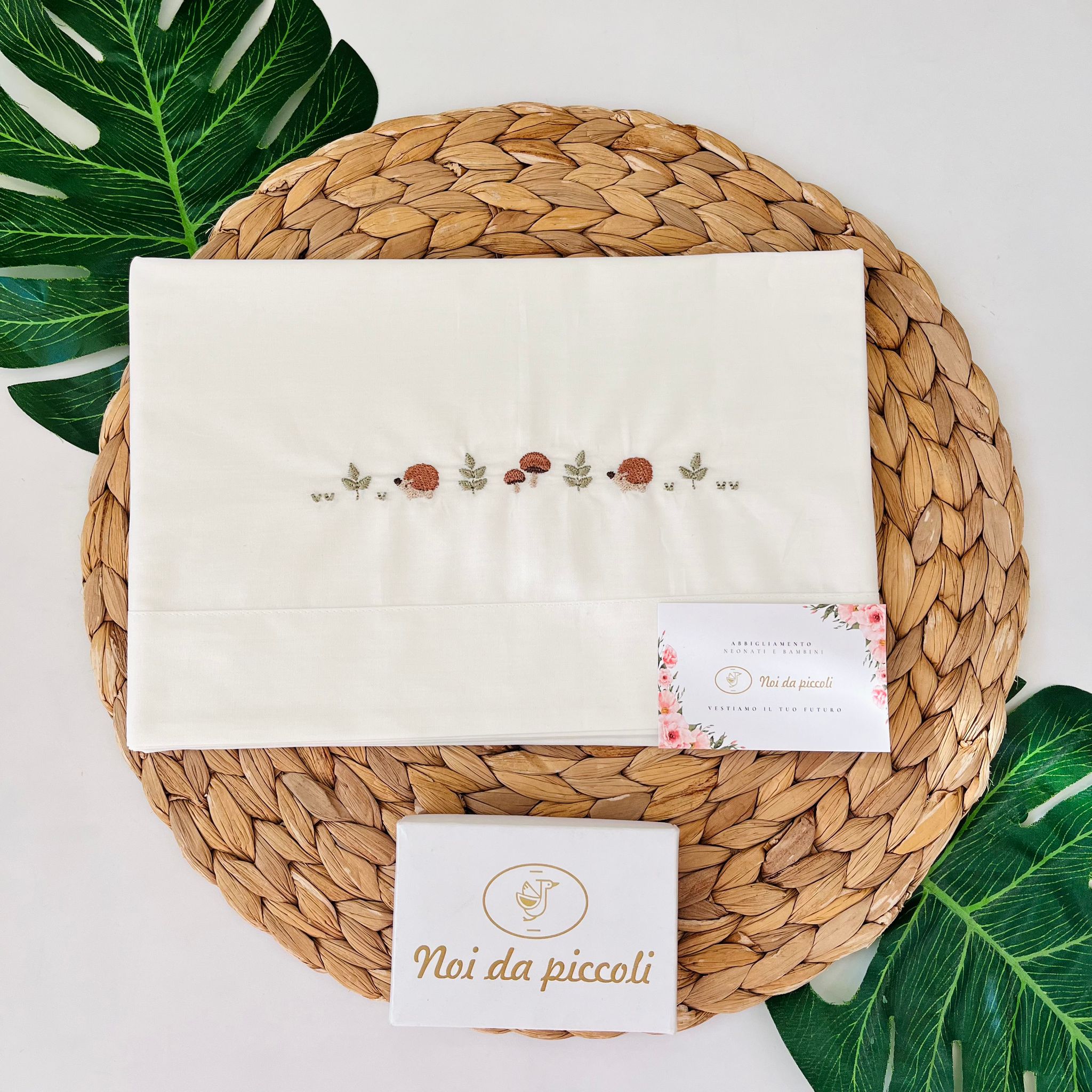 SET LENZUOLA ANIMALI DI BOSCO Cotone BIANCO - Noi da piccoli