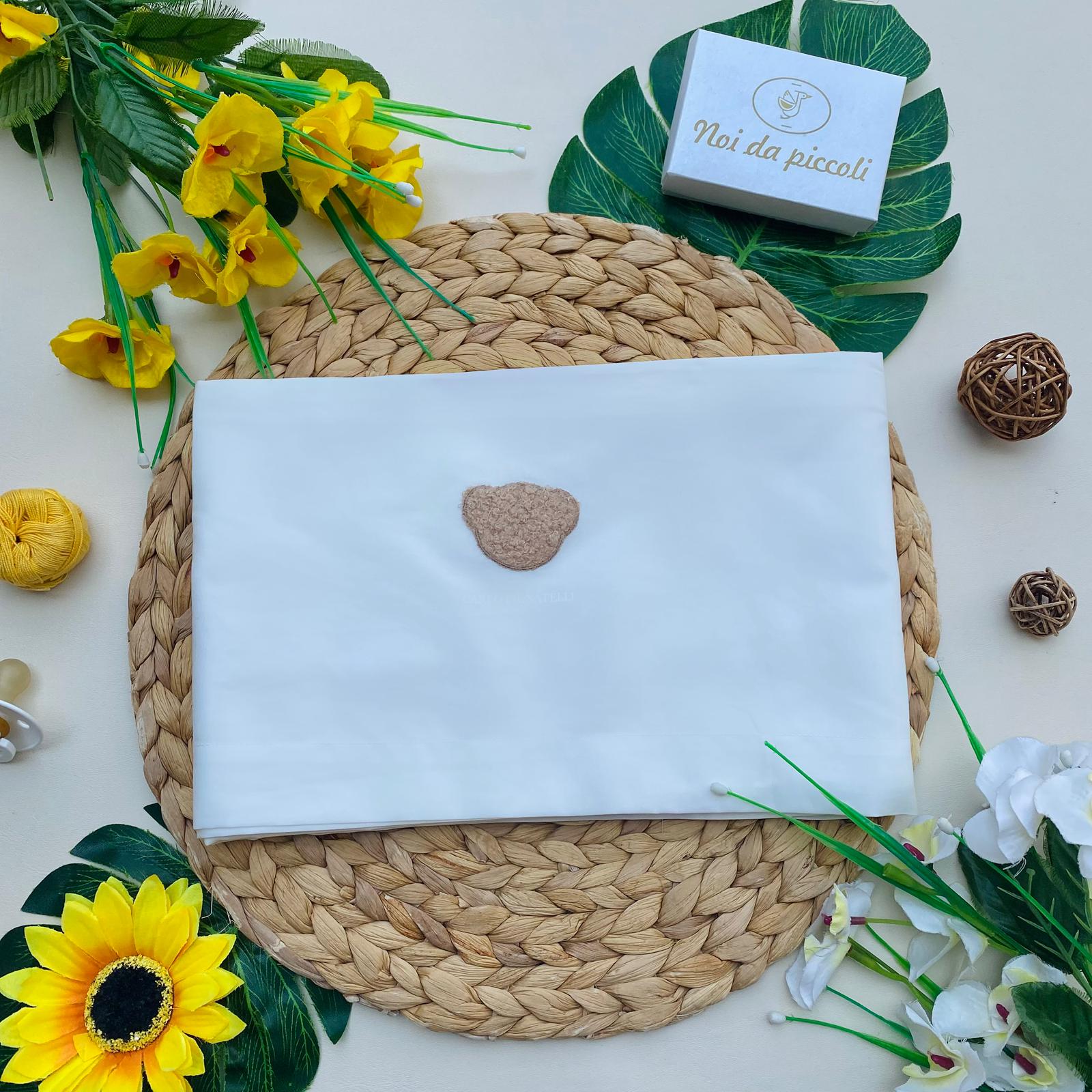 set lenzuola Cotone bianco - beige - Noi da piccoli