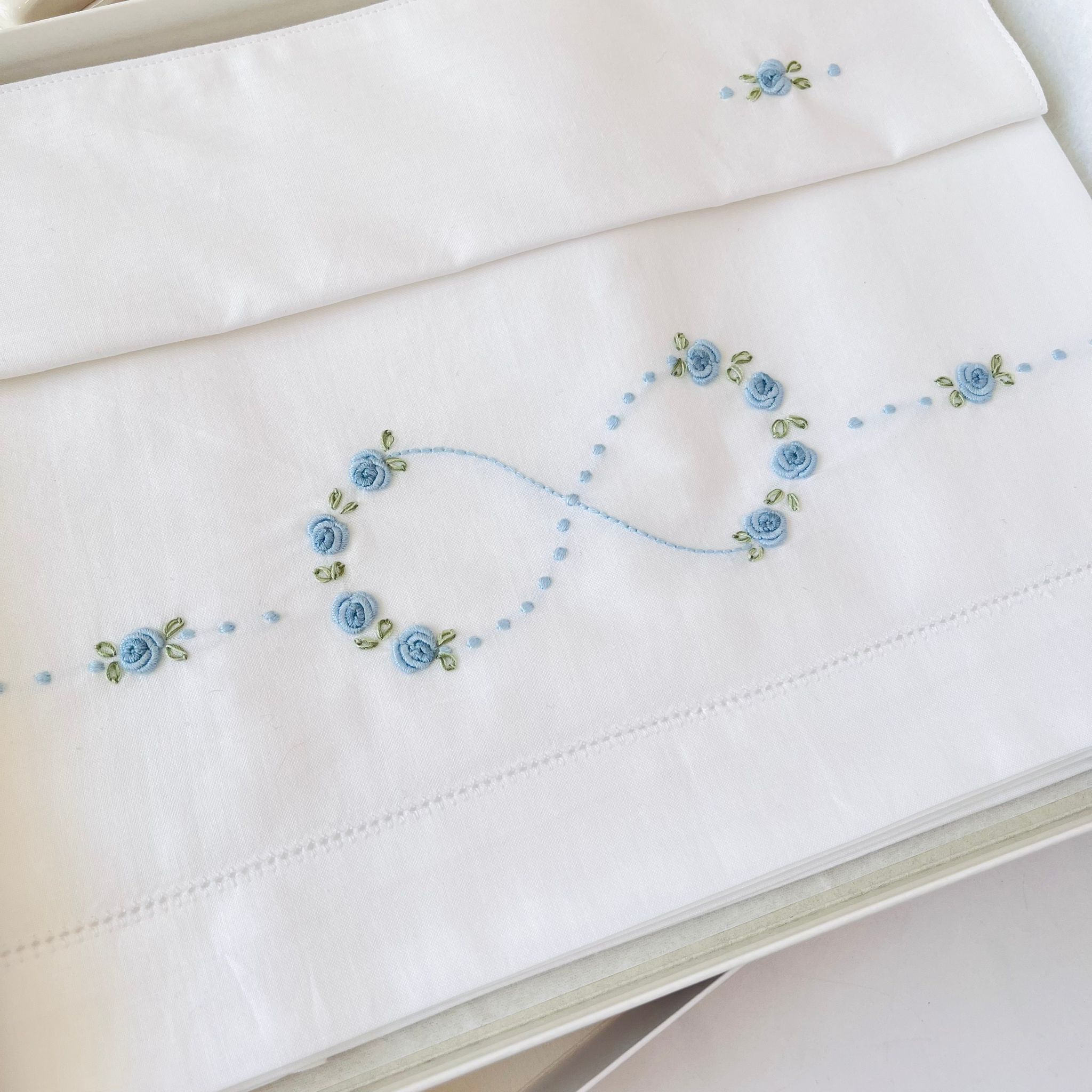 SET LENZUOLA INFINITO 100 % COTONE CIELO - Noi da piccoli