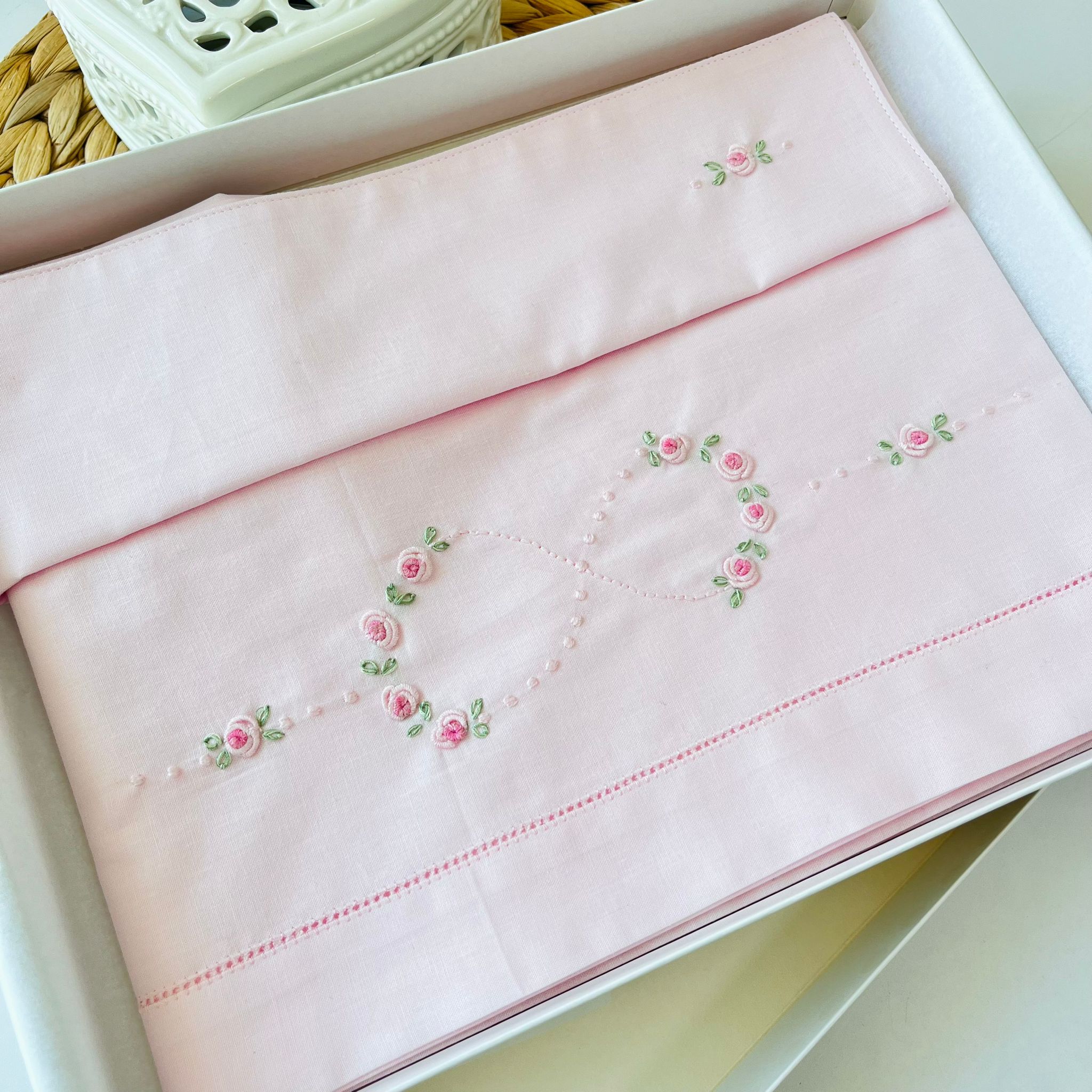 SET LENZUOLA INFINITO 100 % COTONE ROSA - Noi da piccoli