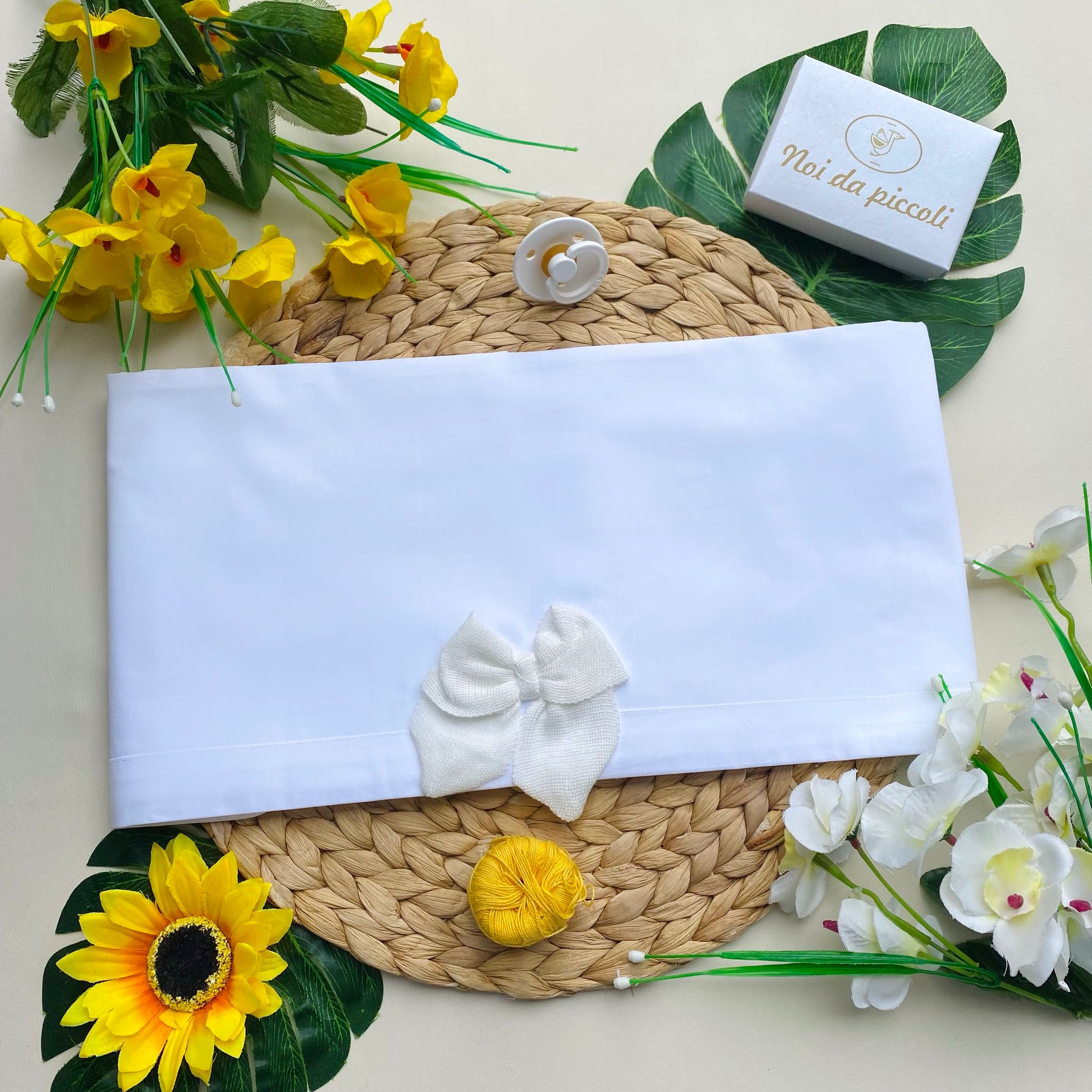 set lenzuolino 100 % COTONE Bianco - Noi da piccoli