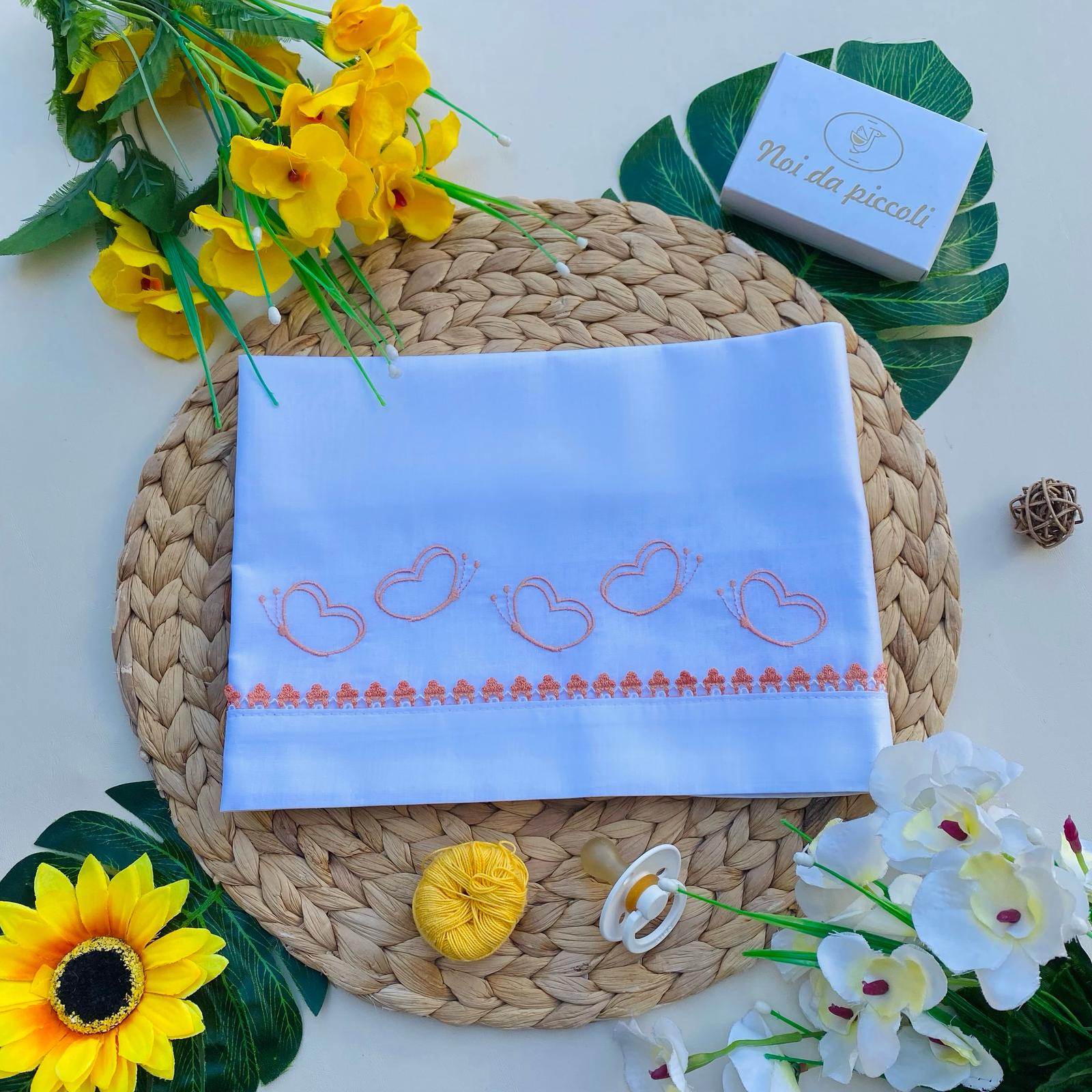 set lenzuolino 100 % COTONE Rosa - Noi da piccoli