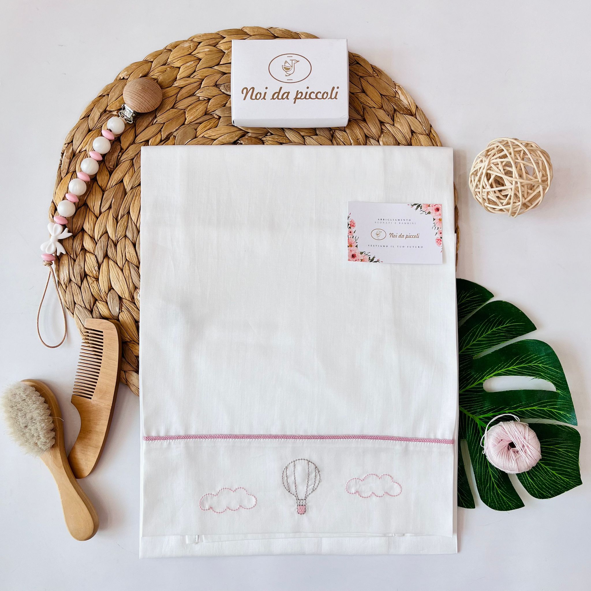 SETL LENZUOLO MONGOLFIERA BIANCO - Noi da piccoli