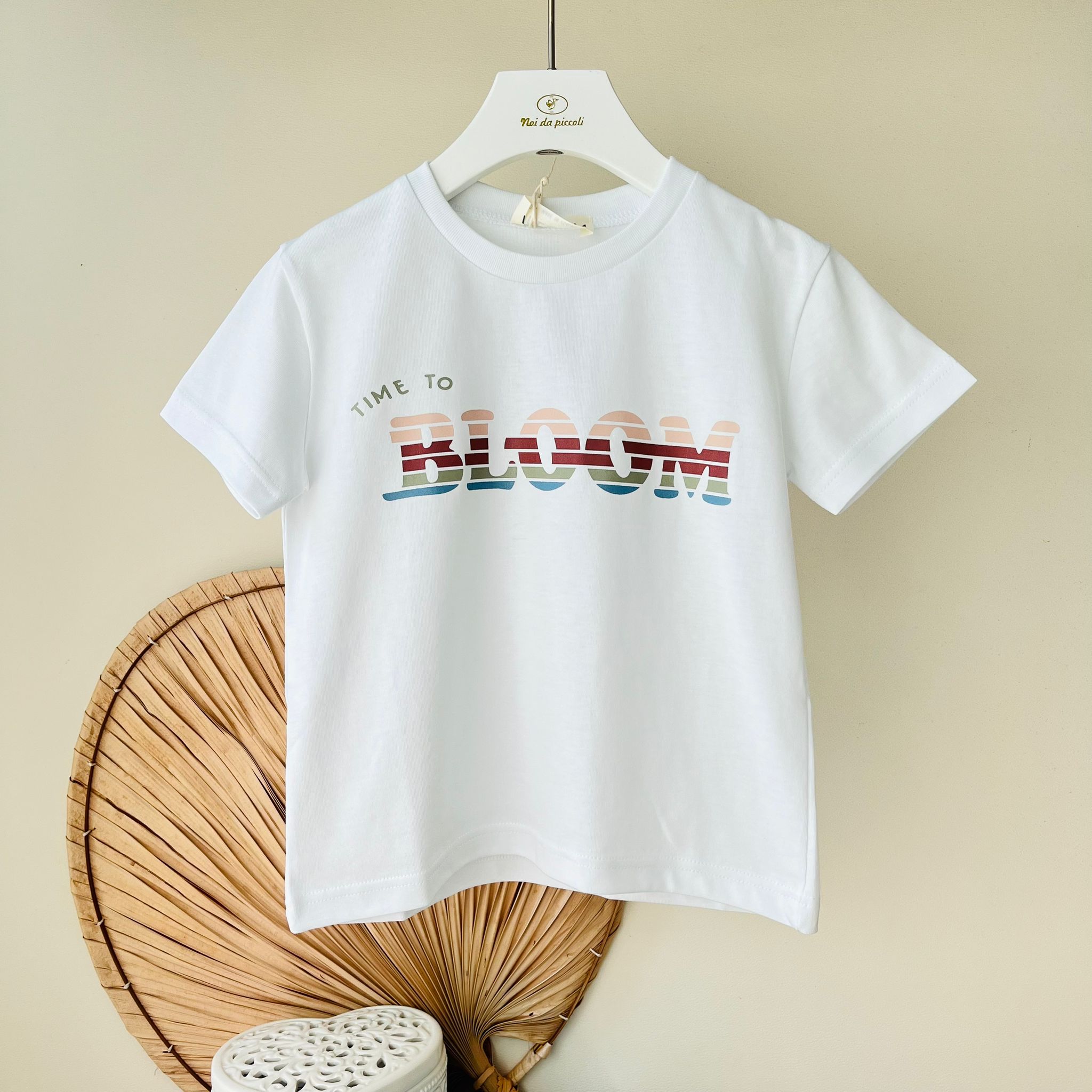 T - SHIRT BLOOM BIANCO COTONE - Noi da piccoli