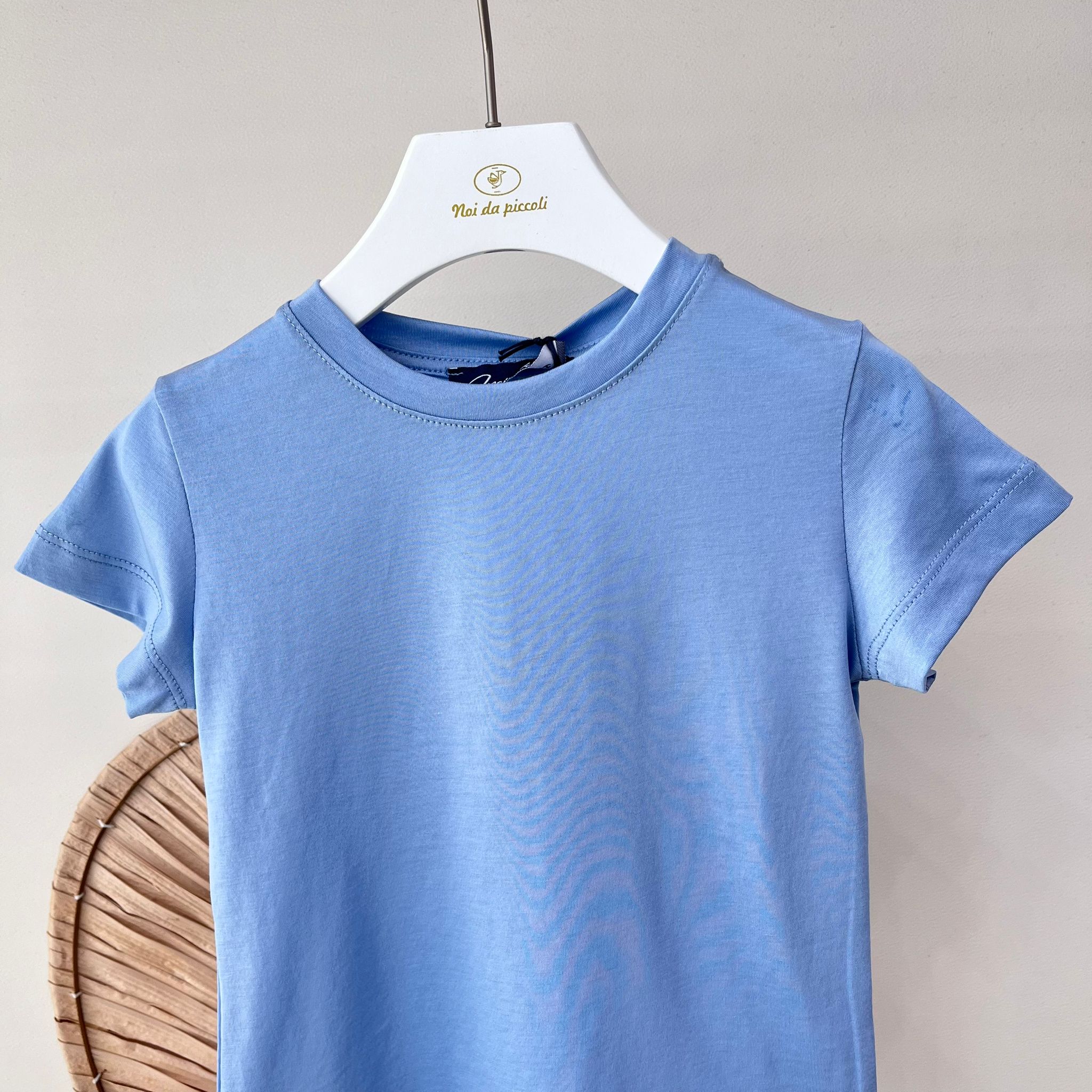 T - SHIRT IN COTONE CIELO - Noi da piccoli